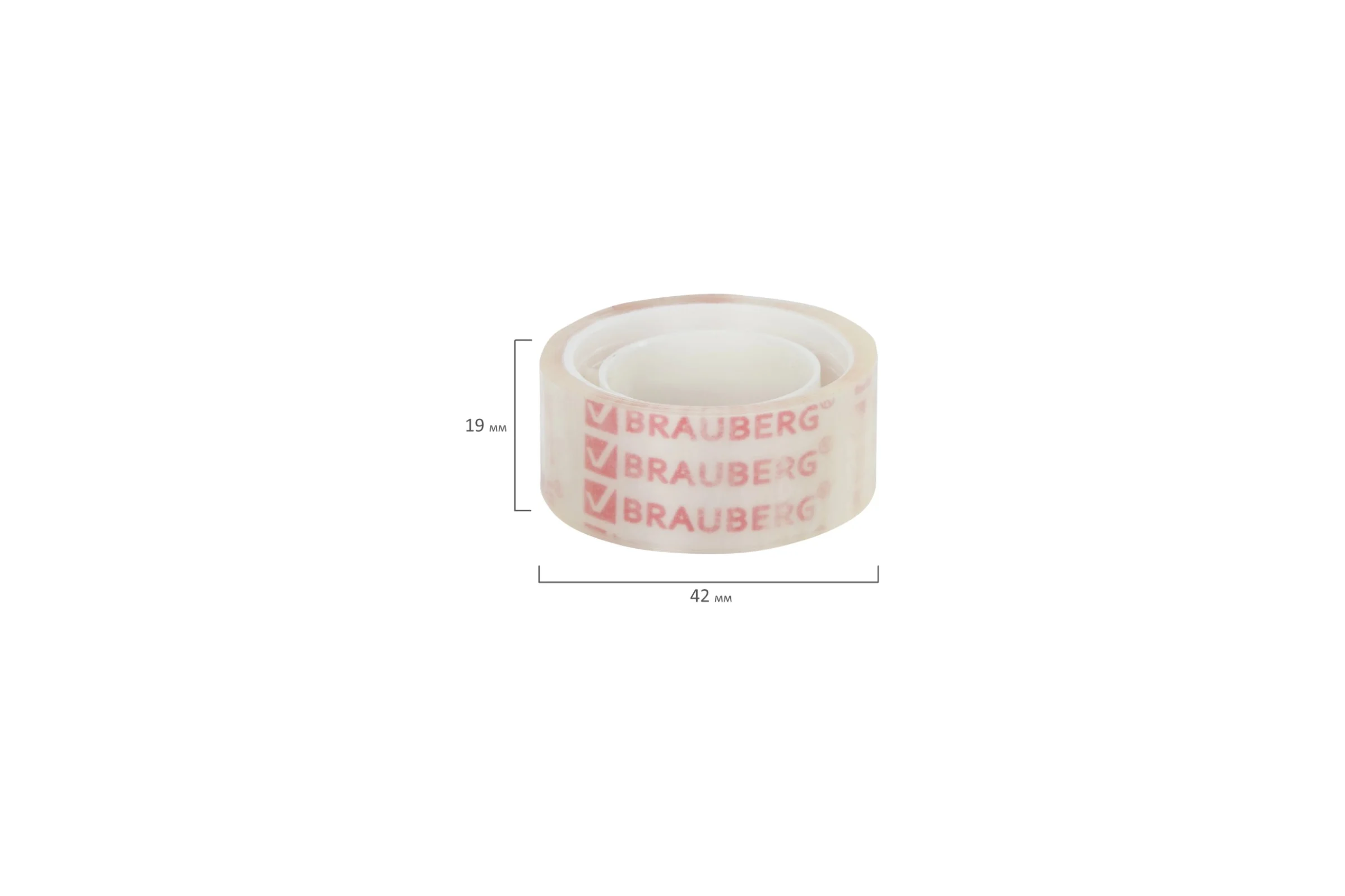 Клейкие ленты BRAUBERG 19 мм х 10 м, канцелярские, комплект 12 шт., прозрачные 223124
