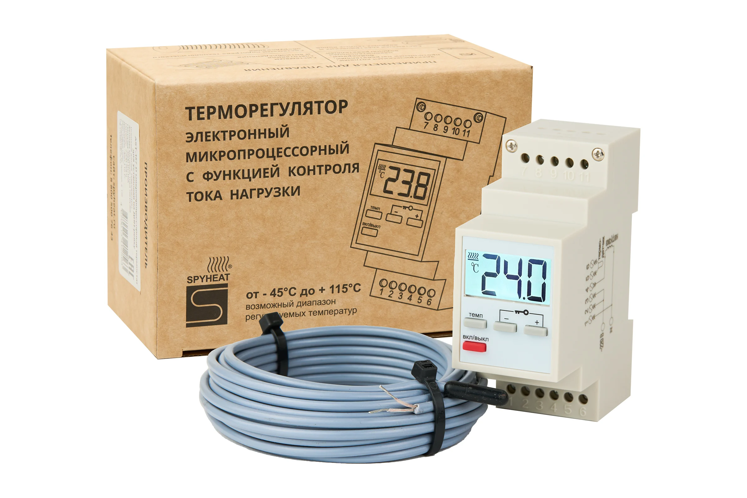 Термостат DIN-Рейка SPYHEAT AST-157D AST-157-D терморегулятор на дин непрограммируемый