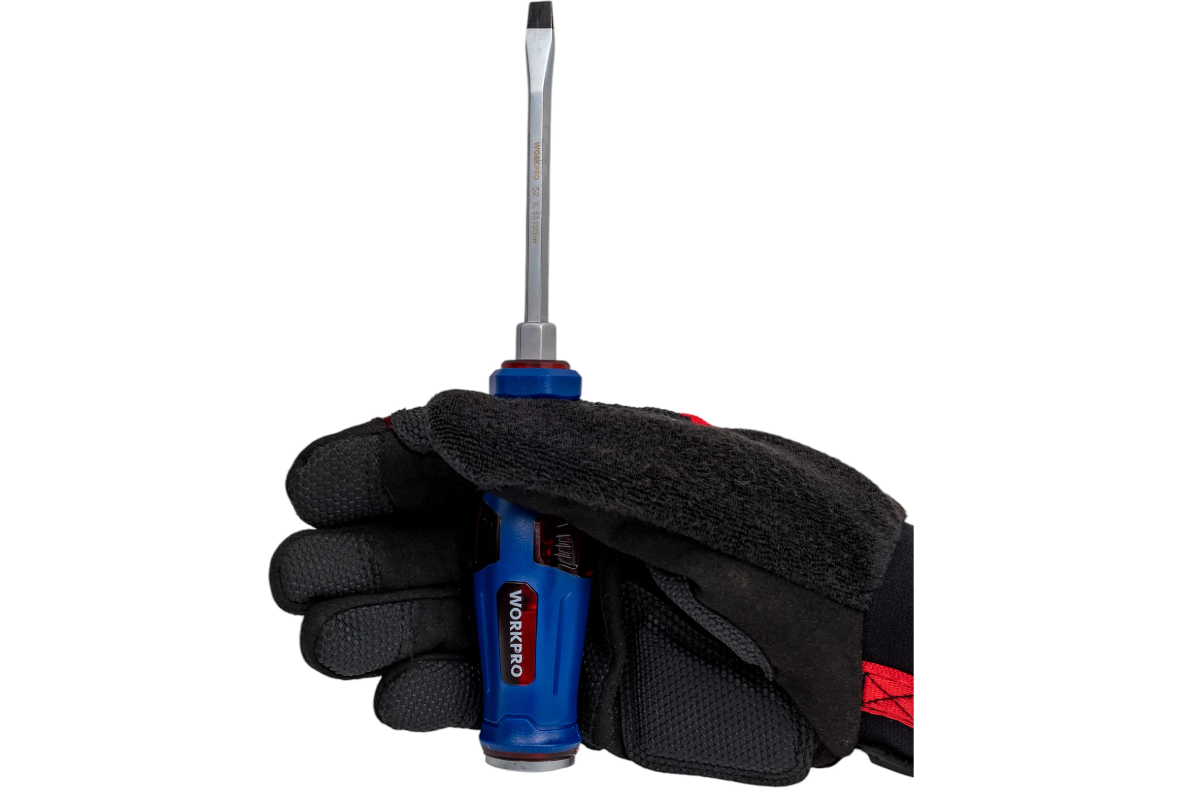 Отвертка ударная шлицевая WORKPRO SL6.5x100mm WP221202