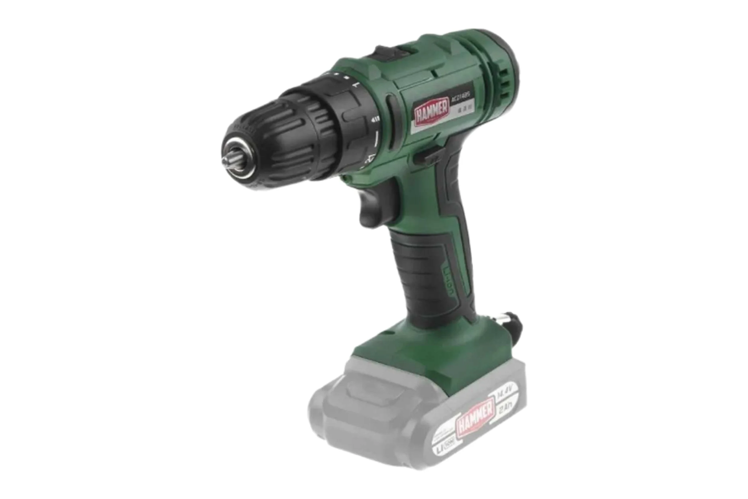 Аккум.дрель Hammer ACD14BS, 14,4В 2x2Ач 10мм, 2 акк. Li-ion, 14В, 38 Нм, В КЕЙСЕ 680328