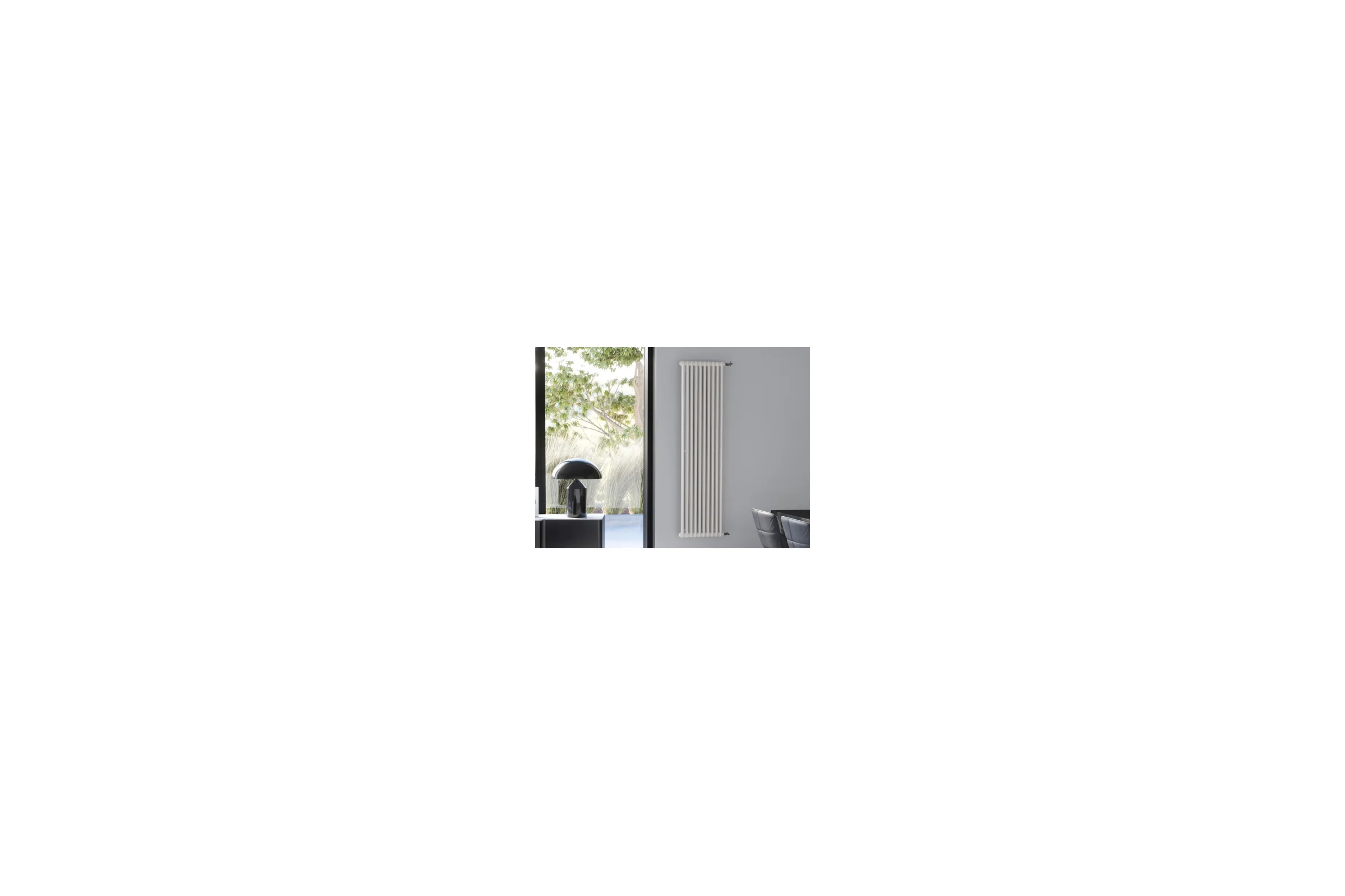 Трубчатый радиатор Zehnder Charleston 2180/04/№1270/RAL 9016, 3/4