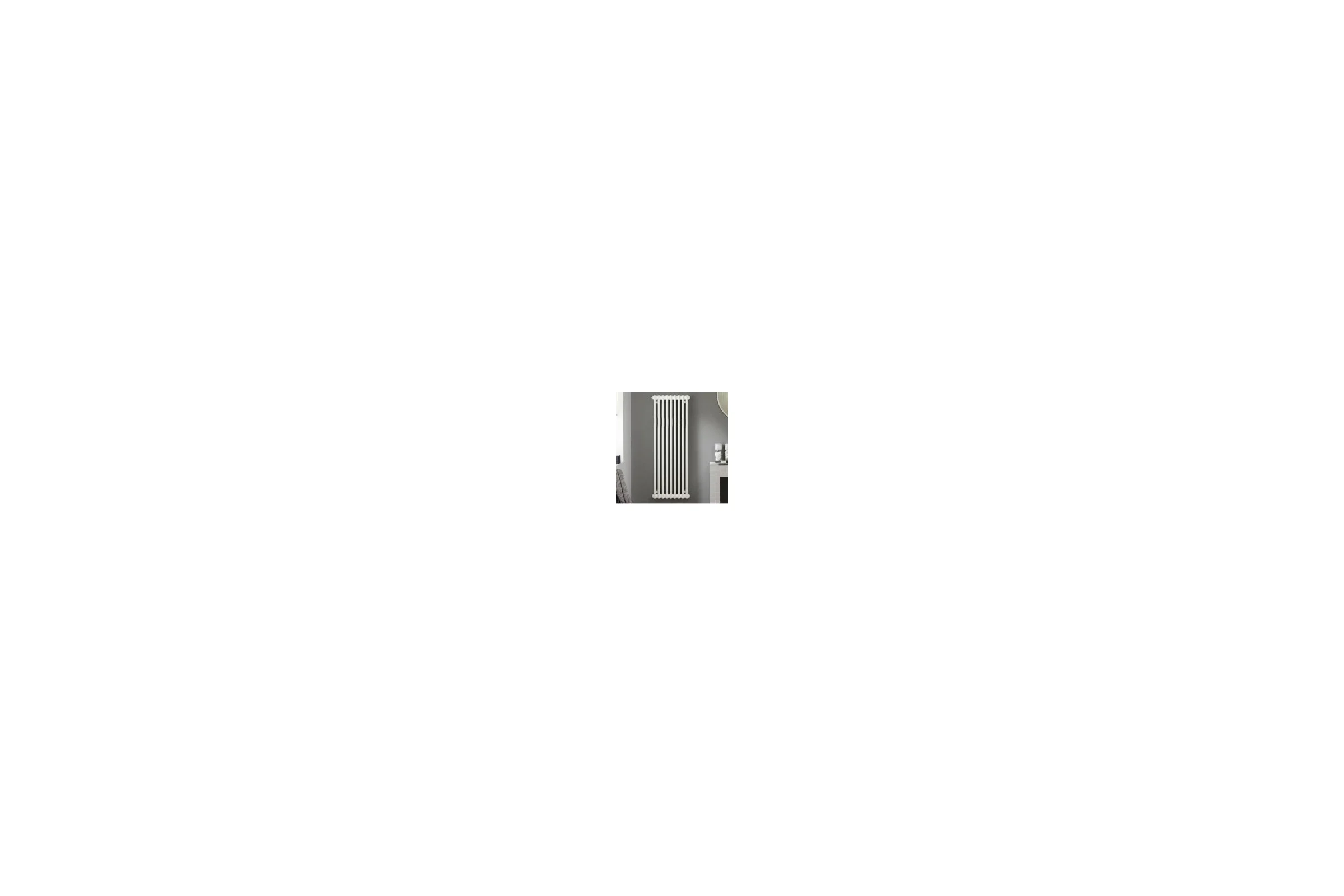 Трубчатый радиатор Zehnder Charleston 2180/04/№1270/RAL 9016, 3/4