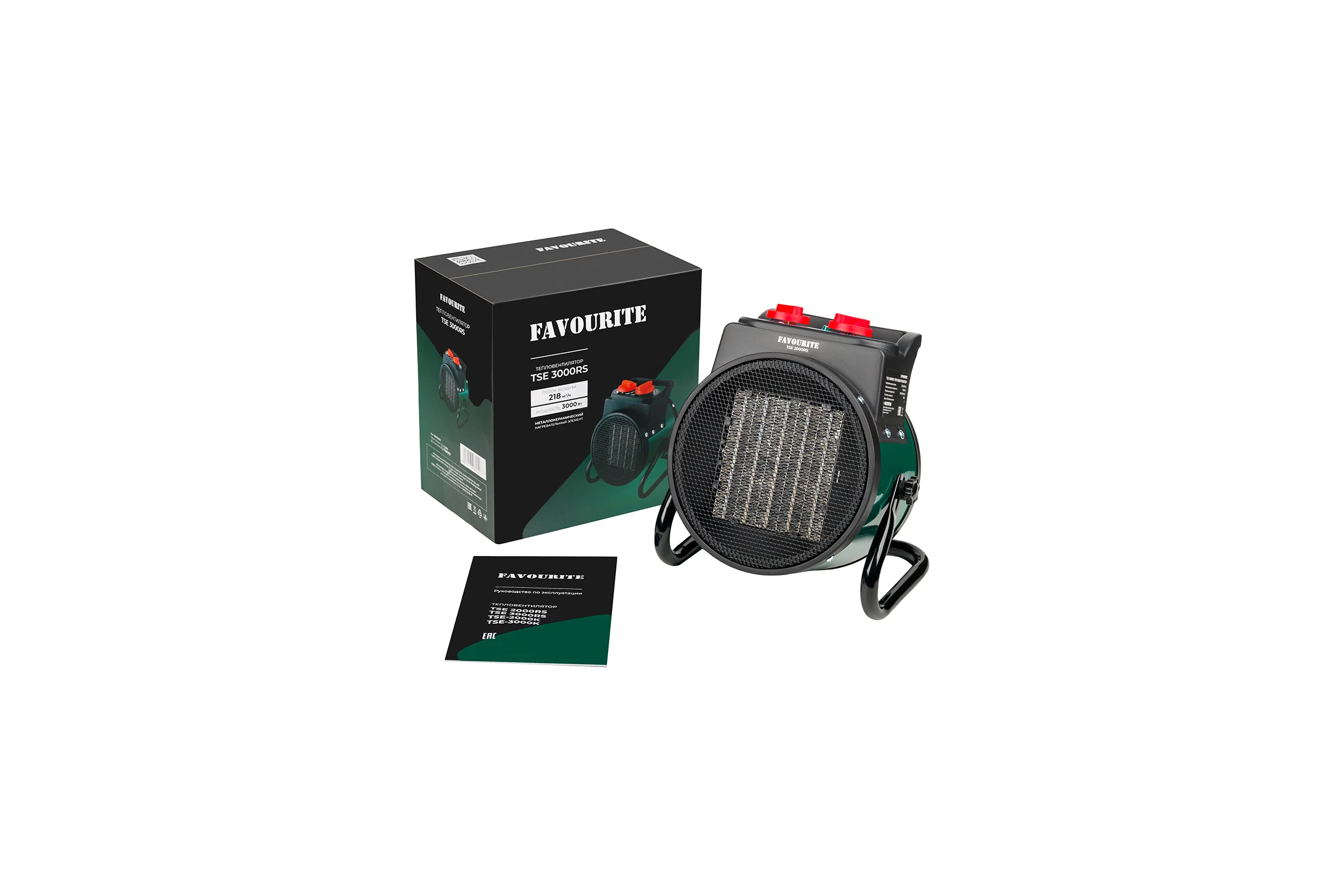 Тепловентилятор керамический FAVOURITE 3кВт, круглый TSE 3000RS 138103002