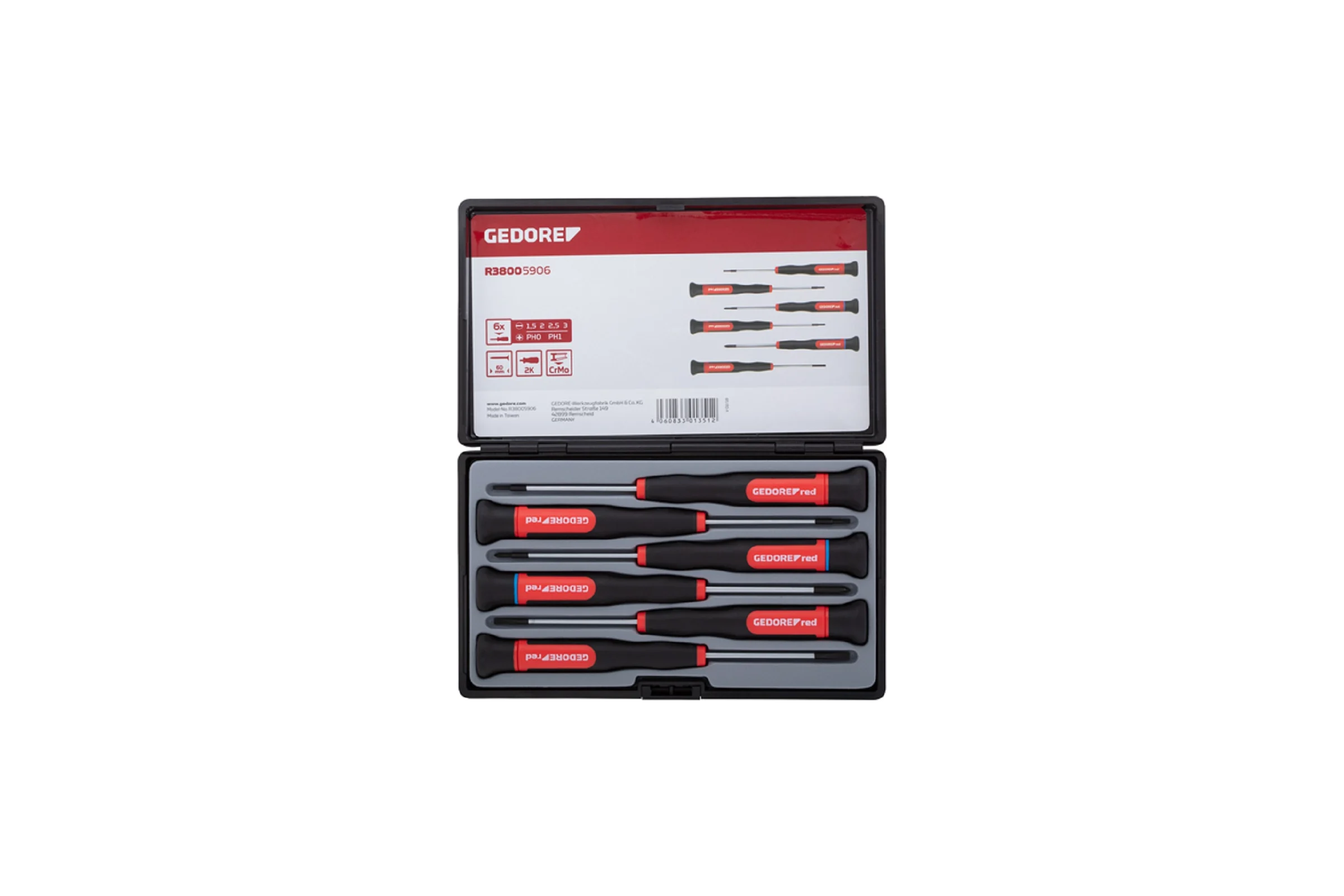 Набор электротехнических отверток GEDORE RED PH+SL, 6шт 3301351