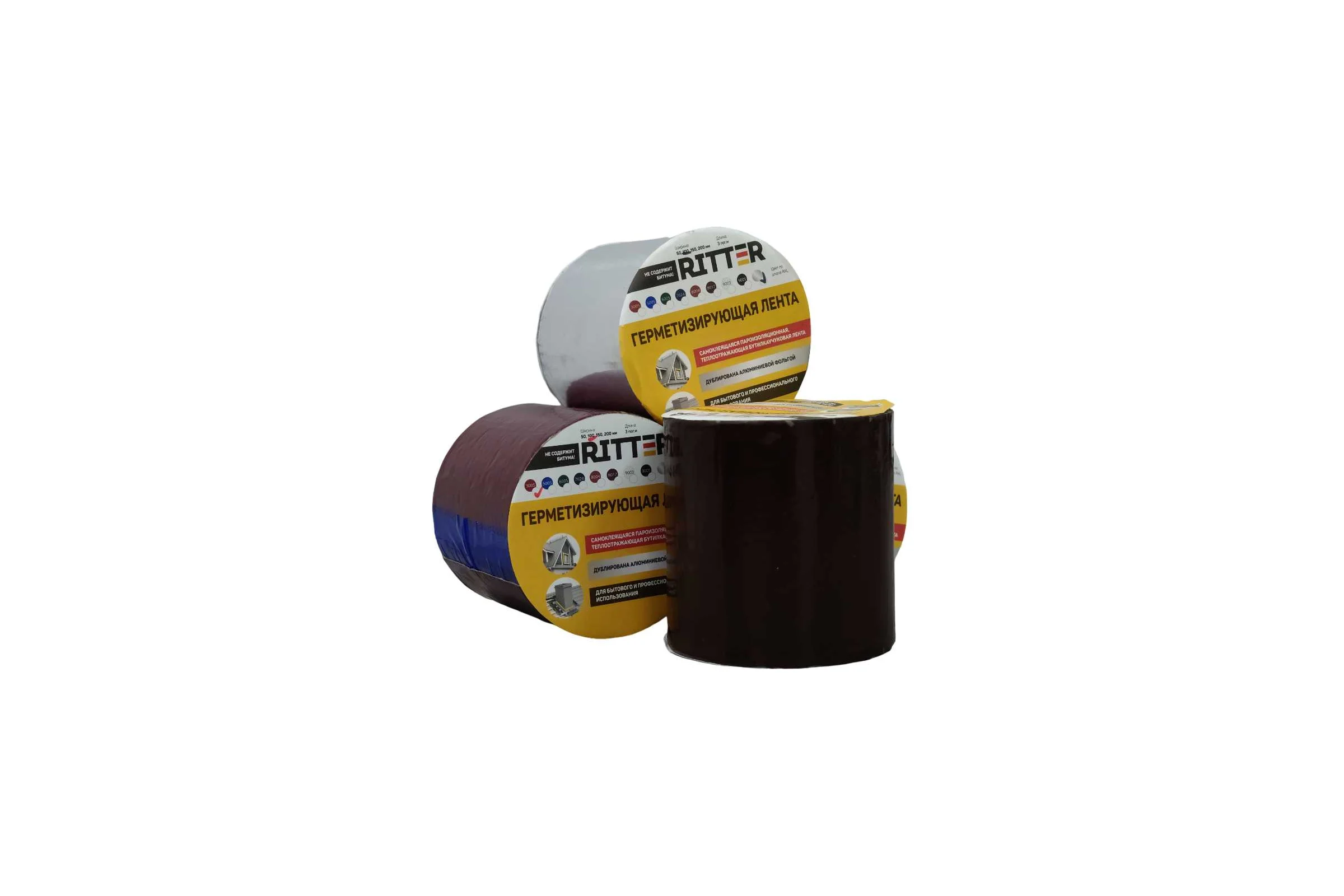 Герметизирующая лента RITTER 100 мм, 3 м, серый RAL 7024 100-3-RAL7024