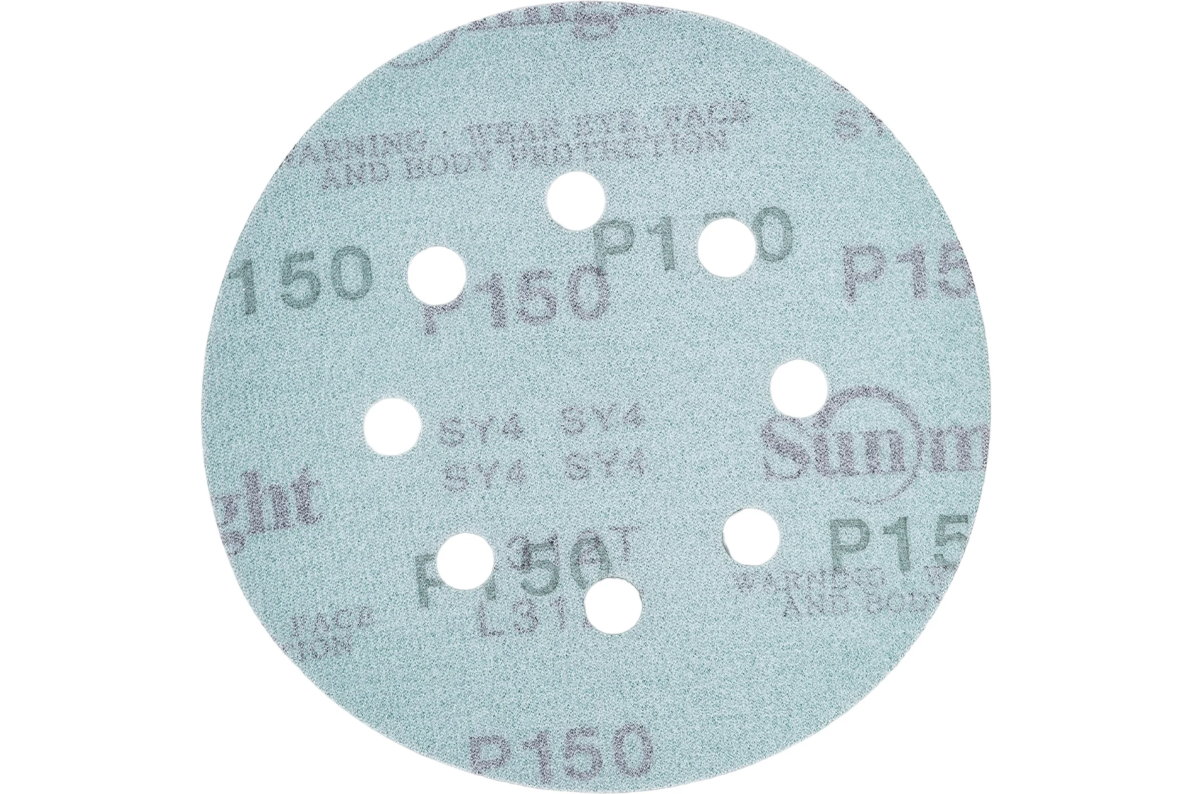 Круг шлифовальный FILM L312T (5 шт; 125 мм; на липучке; 8 отв; зелёный; P150) SUNMIGHT 53209R