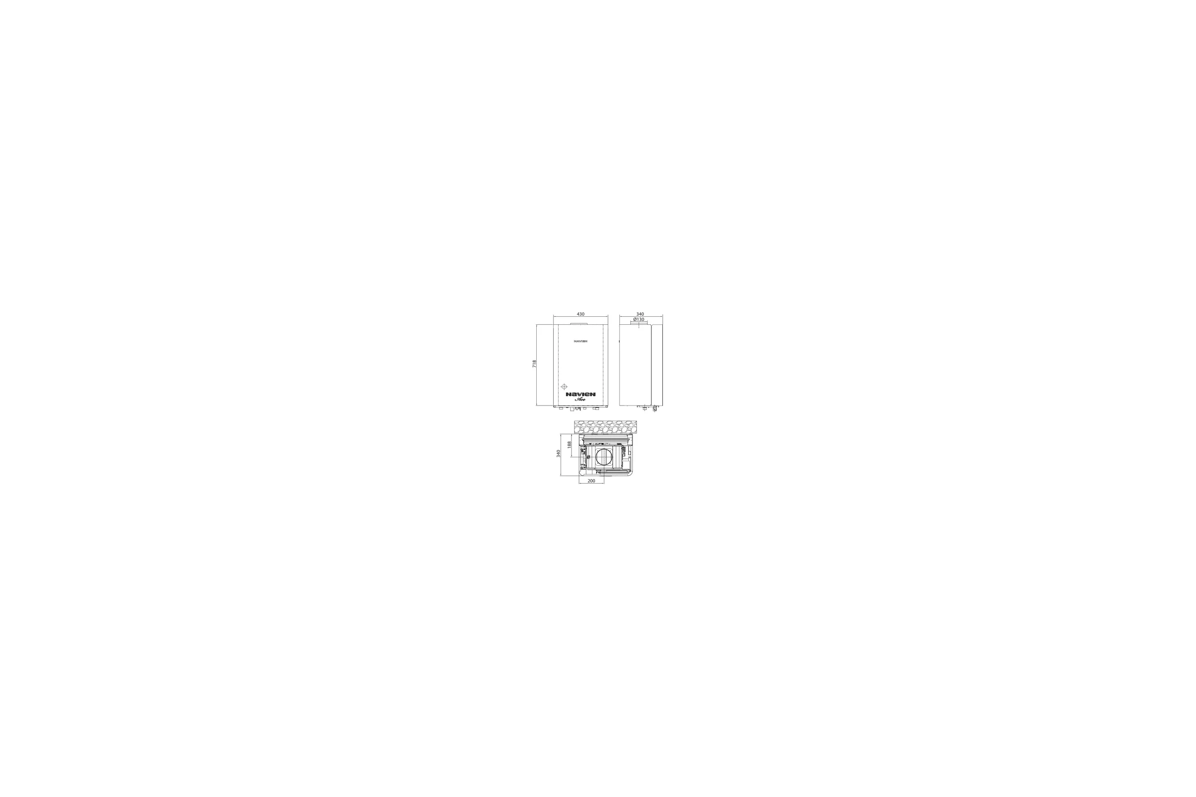 Газовый котел Navien ACE-13AN открытая камера, двухконтурный, 13 квт НС-1205518