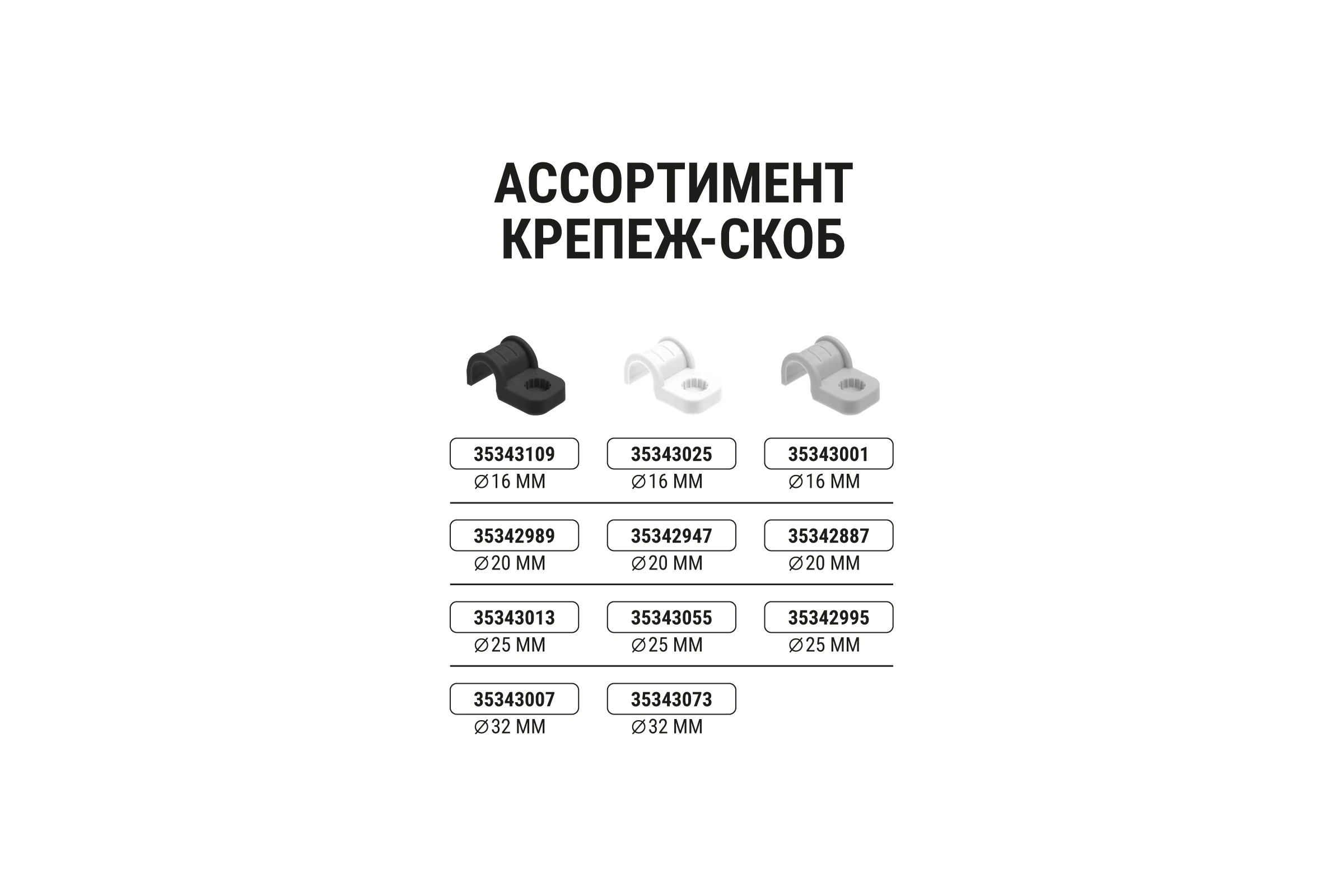 Крепеж-скоба для трубы TDM ELECTRIC 20 мм, односторонняя, для прямого монтажа, белая, 50 шт. TDM ELECTRIC SQ0405-6012