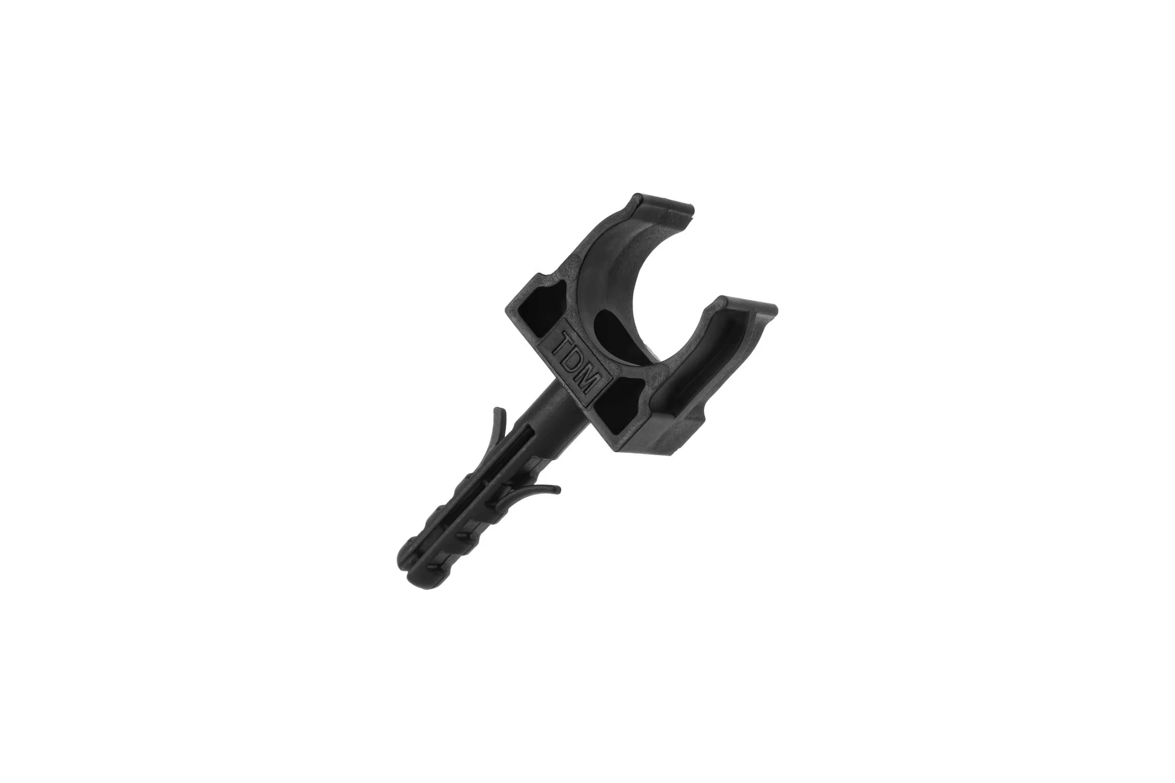 Крепеж-клипса для трубы TDM ELECTRIC 16 мм, с дюбелем, черная, 100 шт. TDM SQ0405-0191