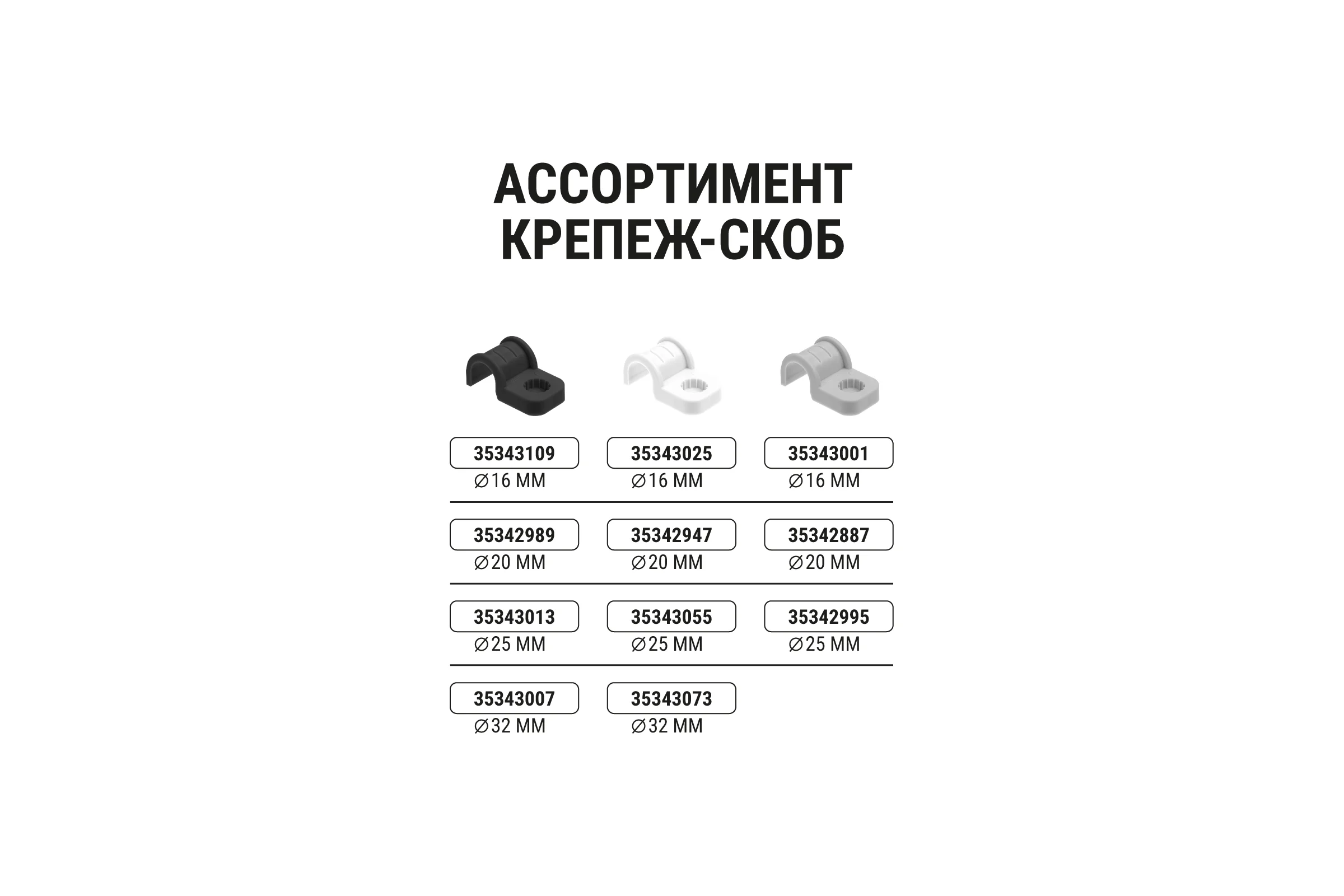 Крепеж-скоба для трубы TDM ELECTRIC 16 мм, односторонняя, для прямого монтажа, белая, 50 шт. TDM ELECTRIC SQ0405-6011