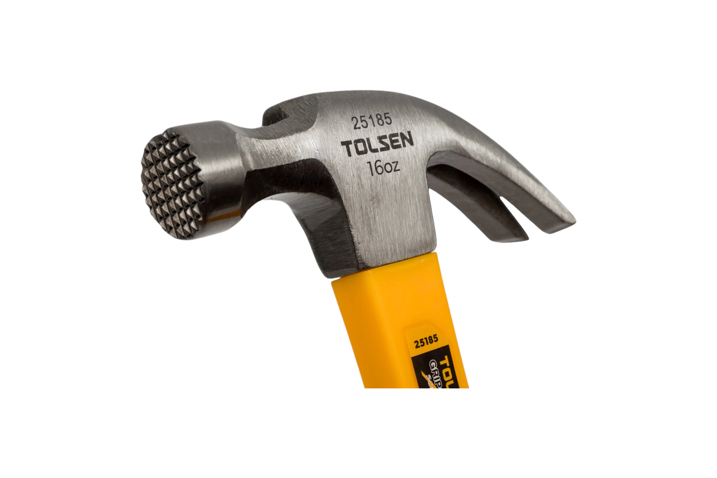 Молоток-гвоздодёр TOLSEN 450 г, магнит, фиберглас. рукоятка GRIPro 25185