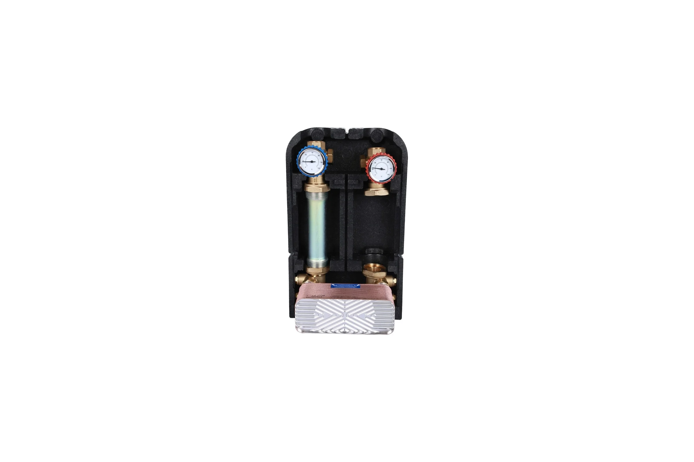 Насосная группа STOUT с 34 пластинами, с насосом, в теплоиз. Grundfos UPSO25-65 SDG-0038-342502 RG008U9S95RRLF