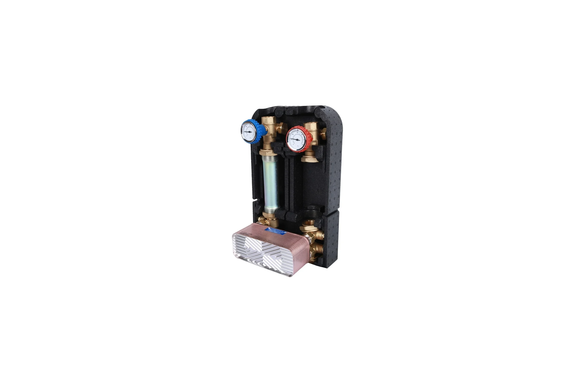 Насосная группа STOUT с 34 пластинами, с насосом, в теплоиз. Grundfos UPSO25-65 SDG-0038-342502 RG008U9S95RRLF