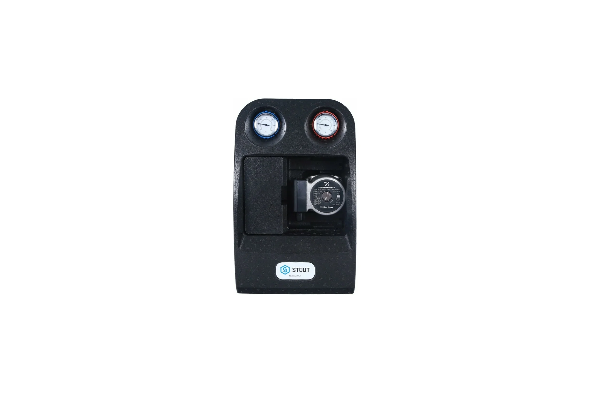 Насосная группа STOUT с 18 пластинами, с насосом, в теплоиз. Grundfos UPSO25-65 SDG-0038-182502 RG008U9S98RSO8