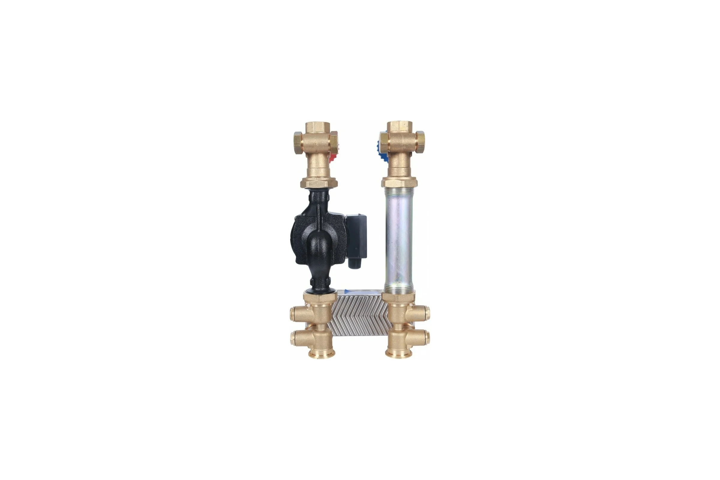 Насосная группа STOUT с 18 пластинами, с насосом, в теплоиз. Grundfos UPSO25-65 SDG-0038-182502 RG008U9S98RSO8