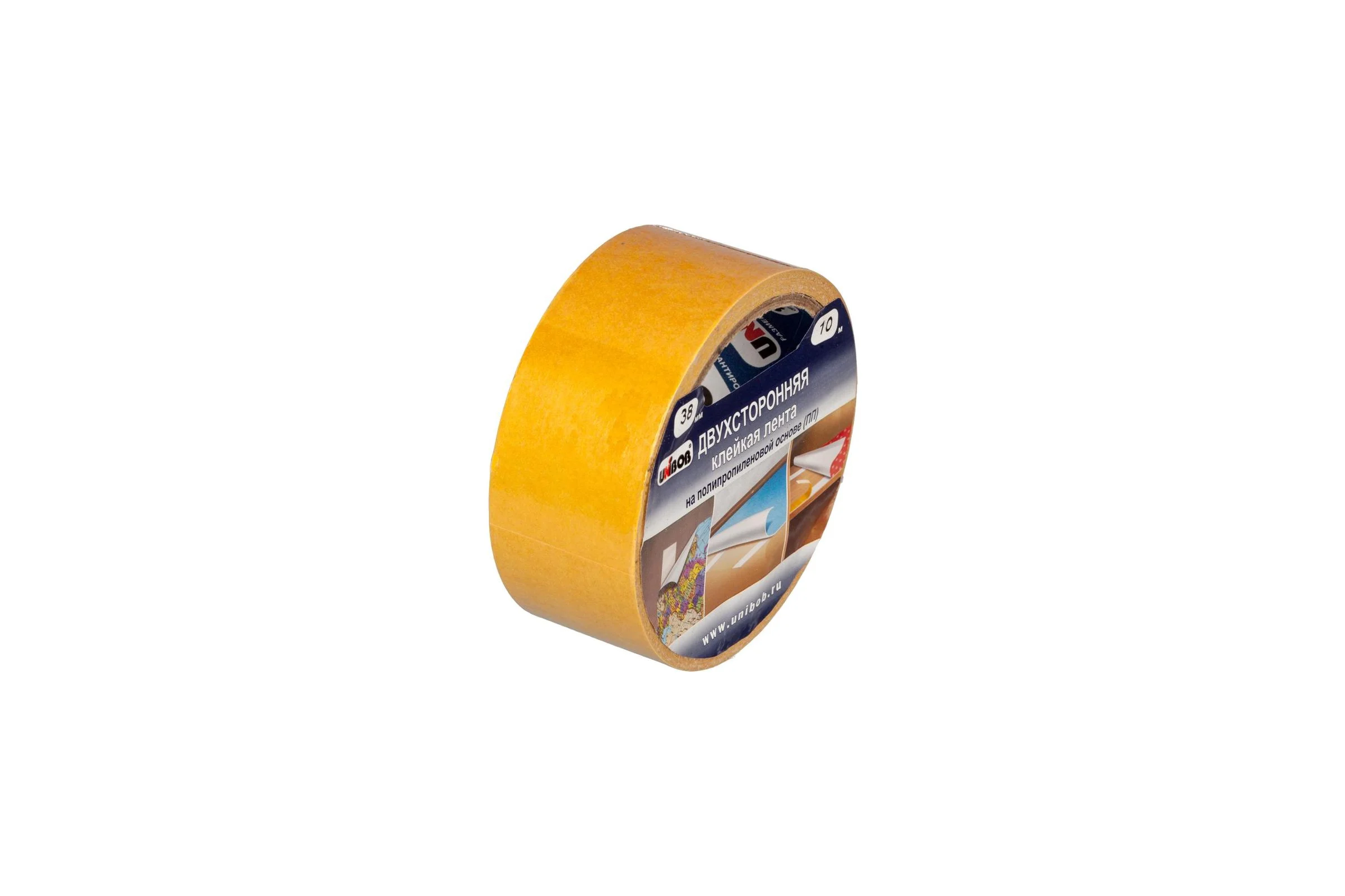 Двусторонняя клейкая лента UNIBOB 38 мм х 10 м 211739
