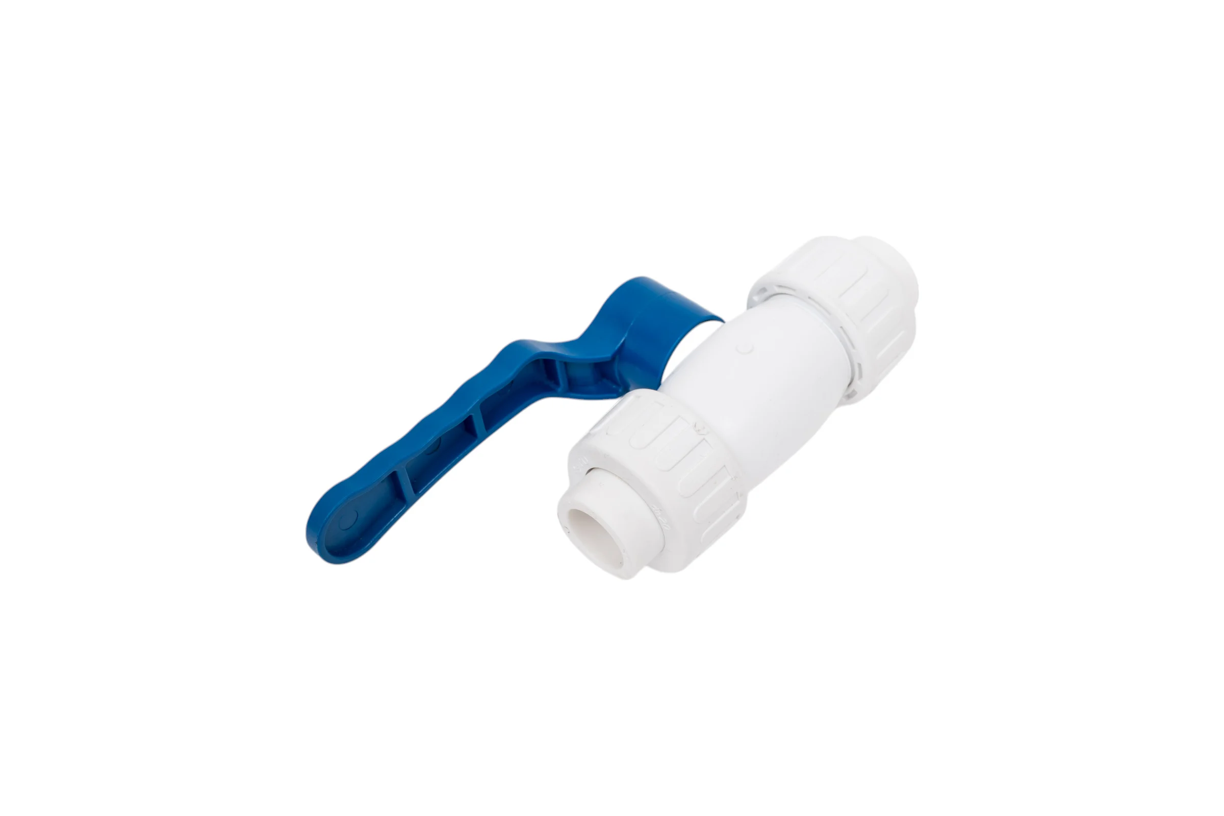 Кран шаровой Blue Ocean полипропиленовый (шар ABS) с 2 сгонами ХВС - 20 PPRF/BVUA-CW/PPR(W)-20