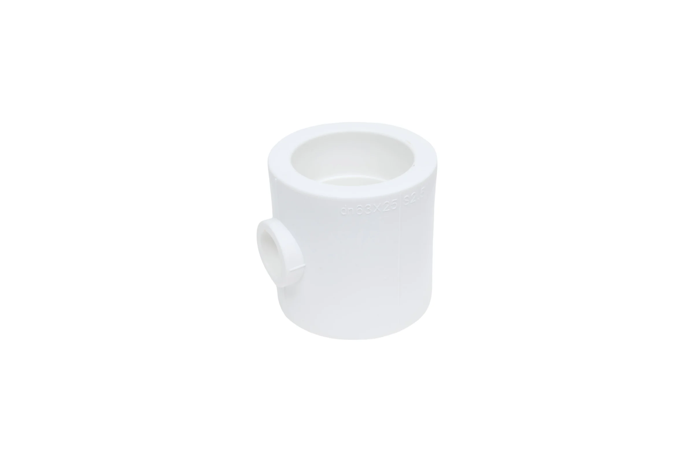 Переходной тройник Blue Ocean полипропиленовый - 63x25x63 PPRF/RT(W)-63x25x63