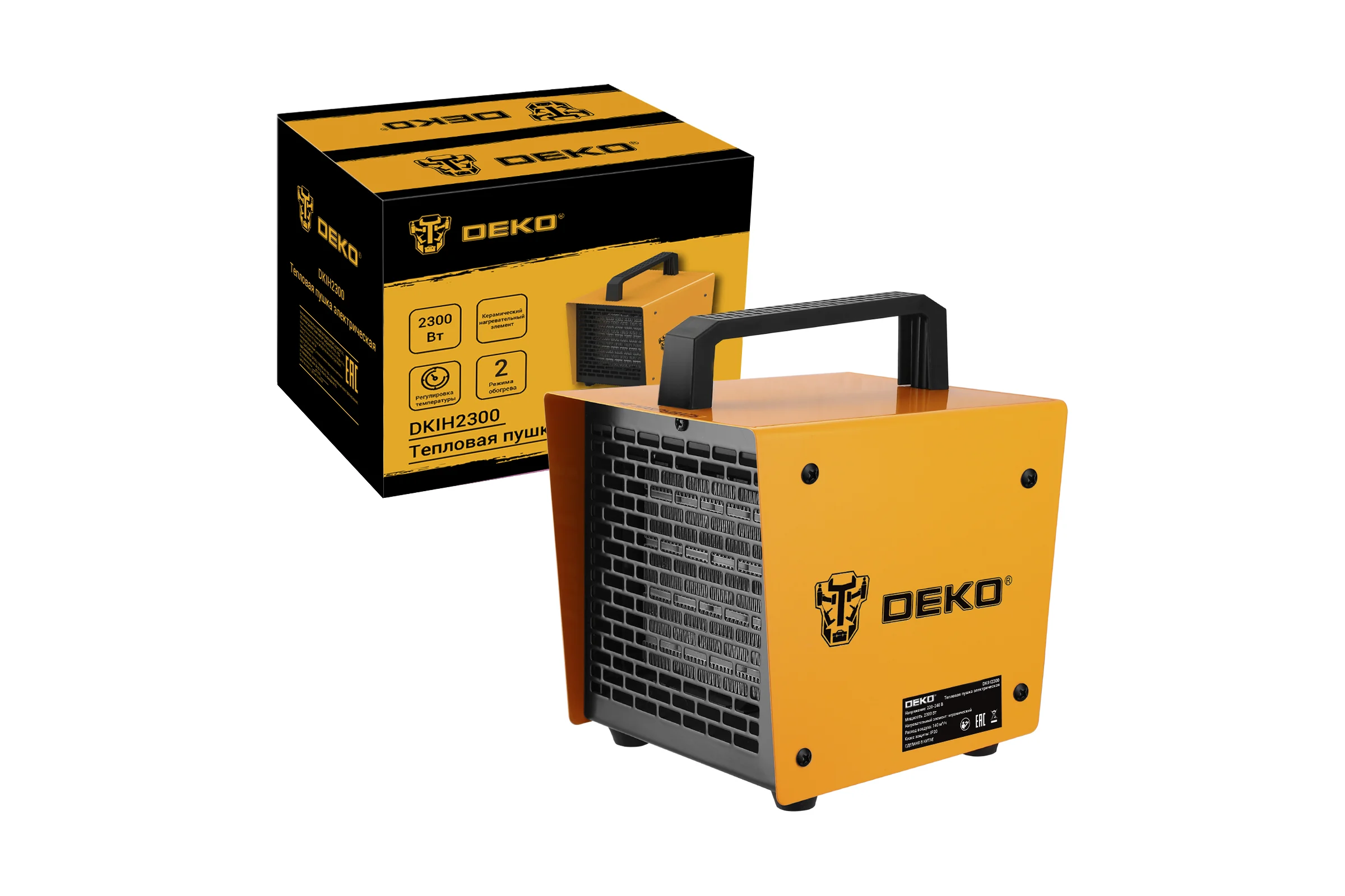 Тепловая пушка электрическая DEKO DKIH2300, 2300Вт 080-1012