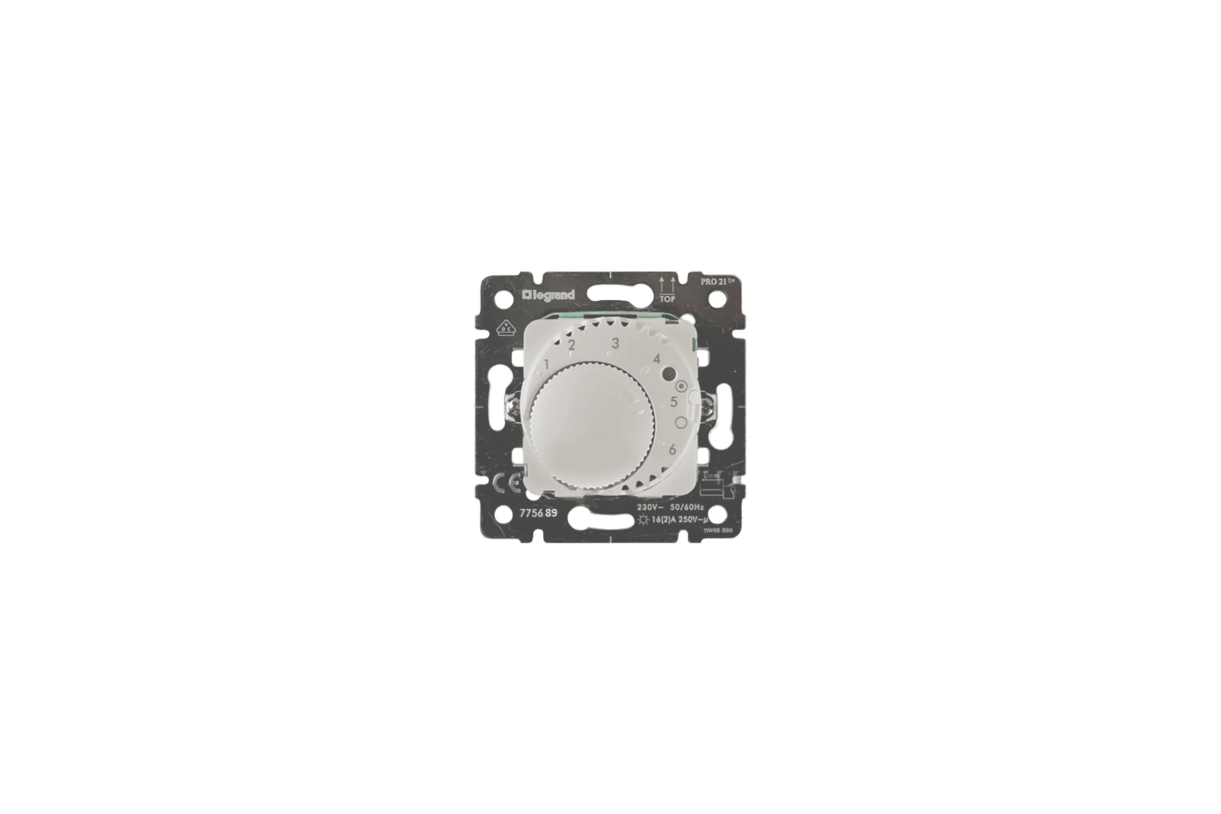 Термостат Legrand Galea Life для тёплых полов 220 В~ лицевая панель Aluminium 775689