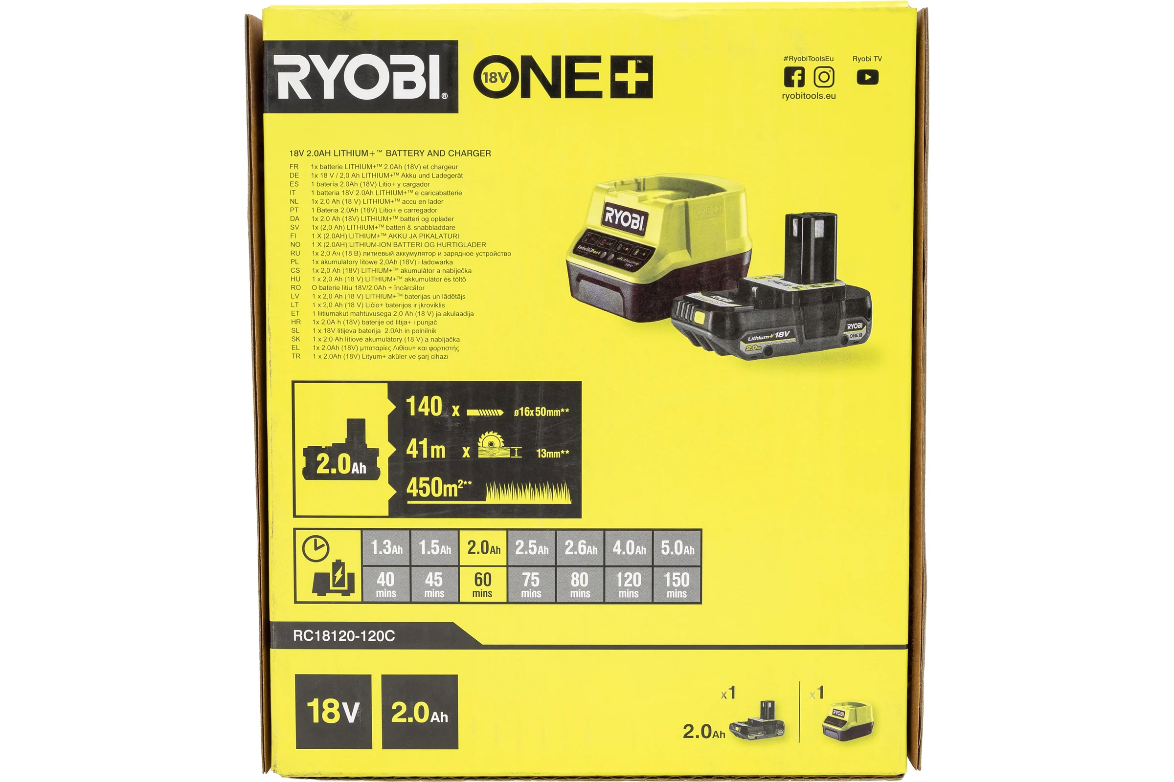 Набор Ryobi RB1820C + RC18-120 RC18120-120C 5133005090