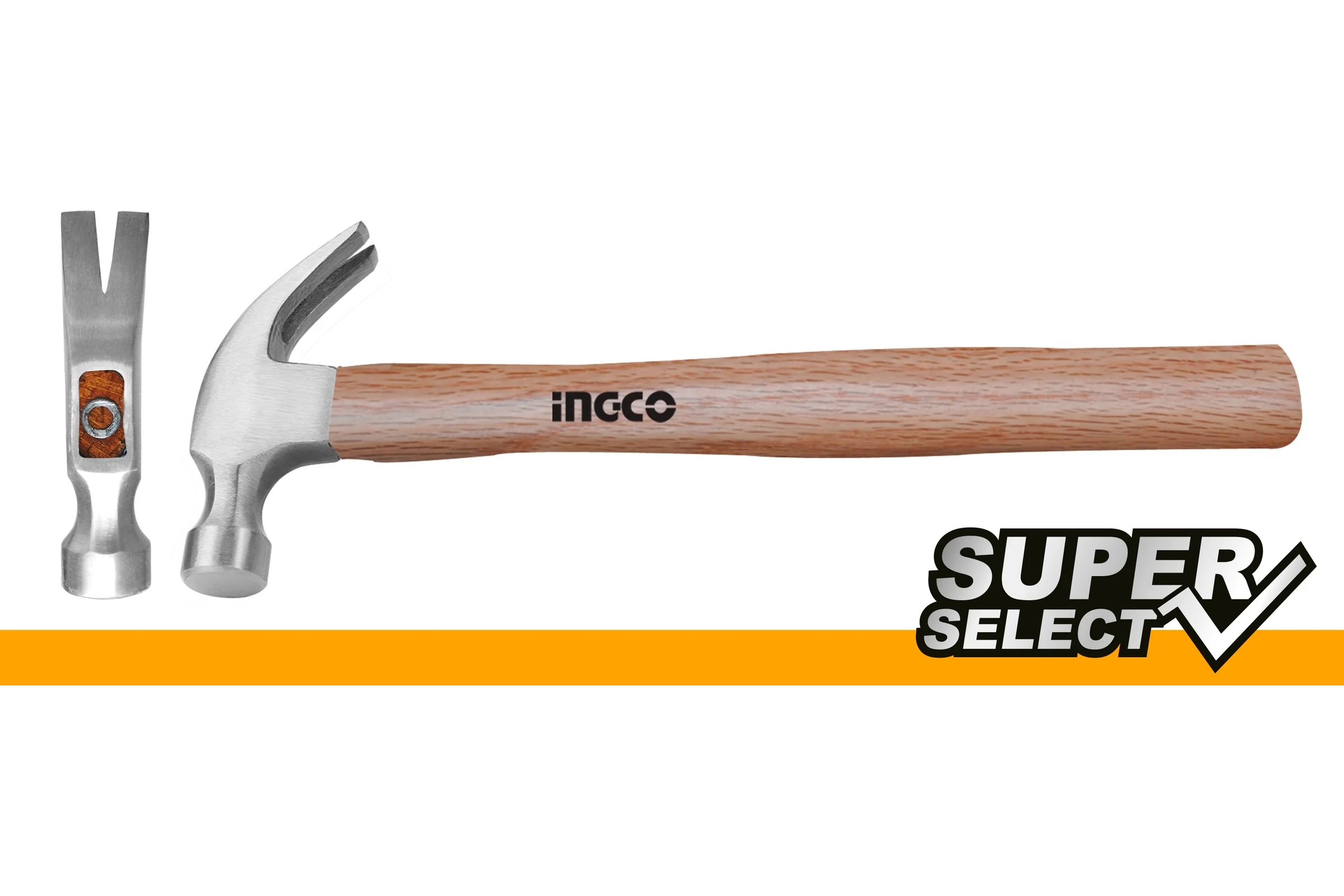 Молоток-гвоздодер INGCO 450 гр. HCH0416
