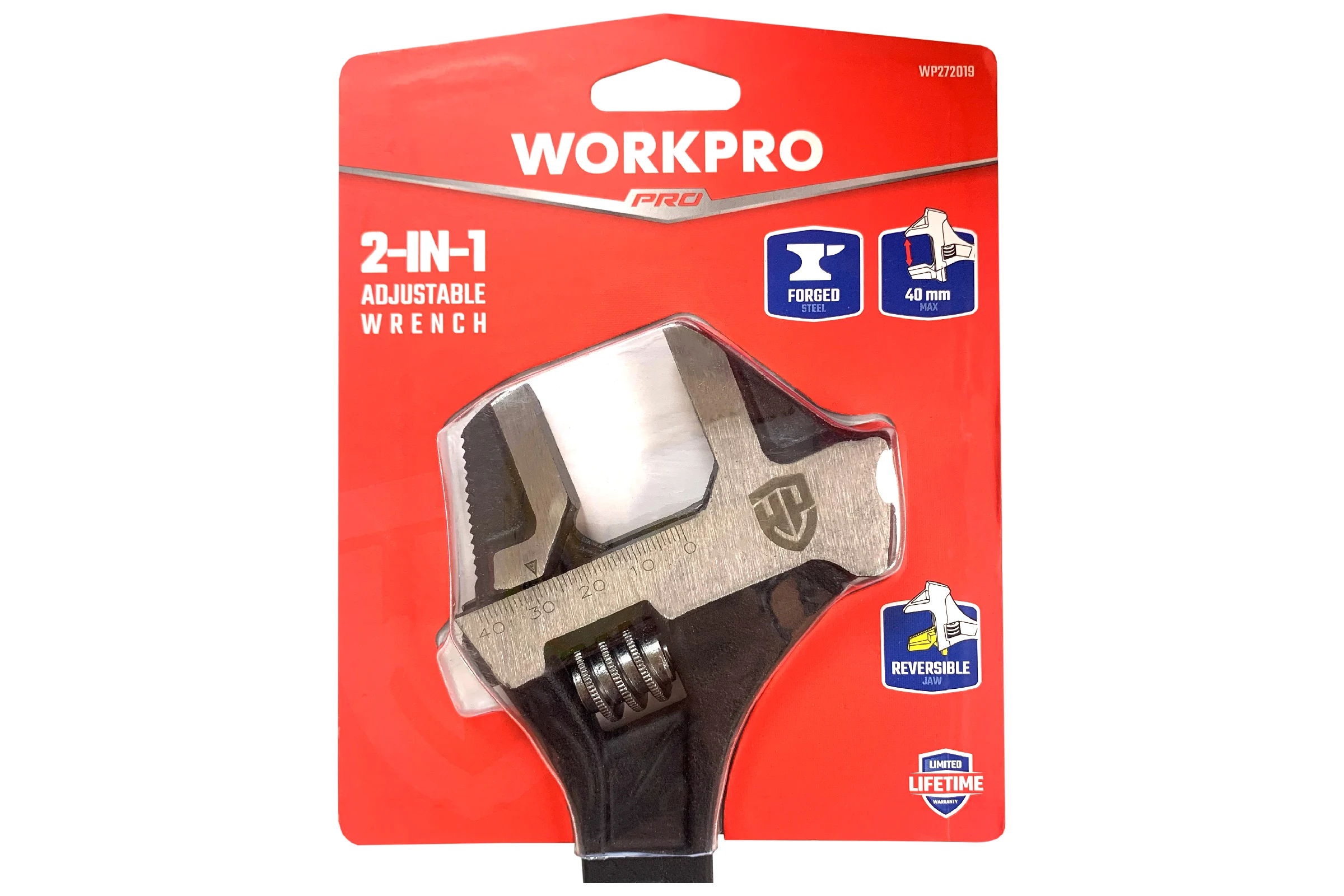 Ключ разводной строительный WORKPRO 40 мм WP272019