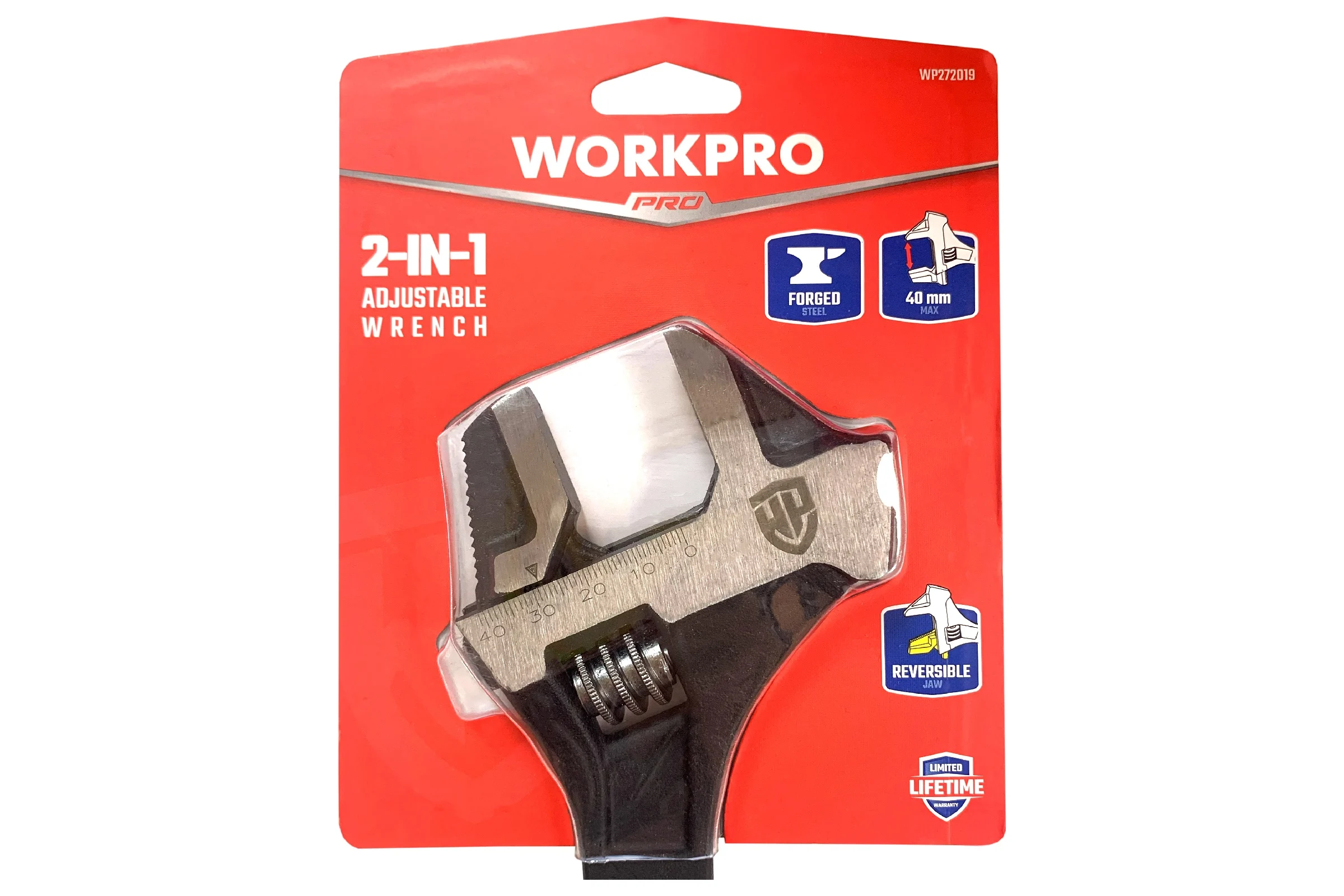 Ключ разводной строительный WORKPRO 40 мм WP272019