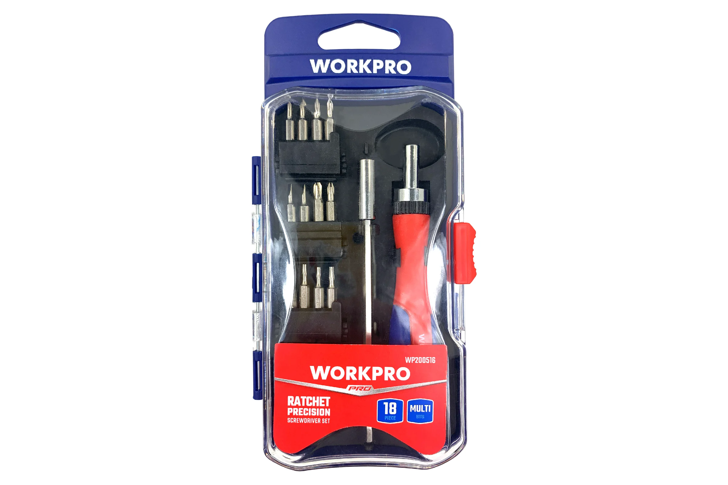 Отвертка трещоточная WORKPRO набор 18 предметов WP200516