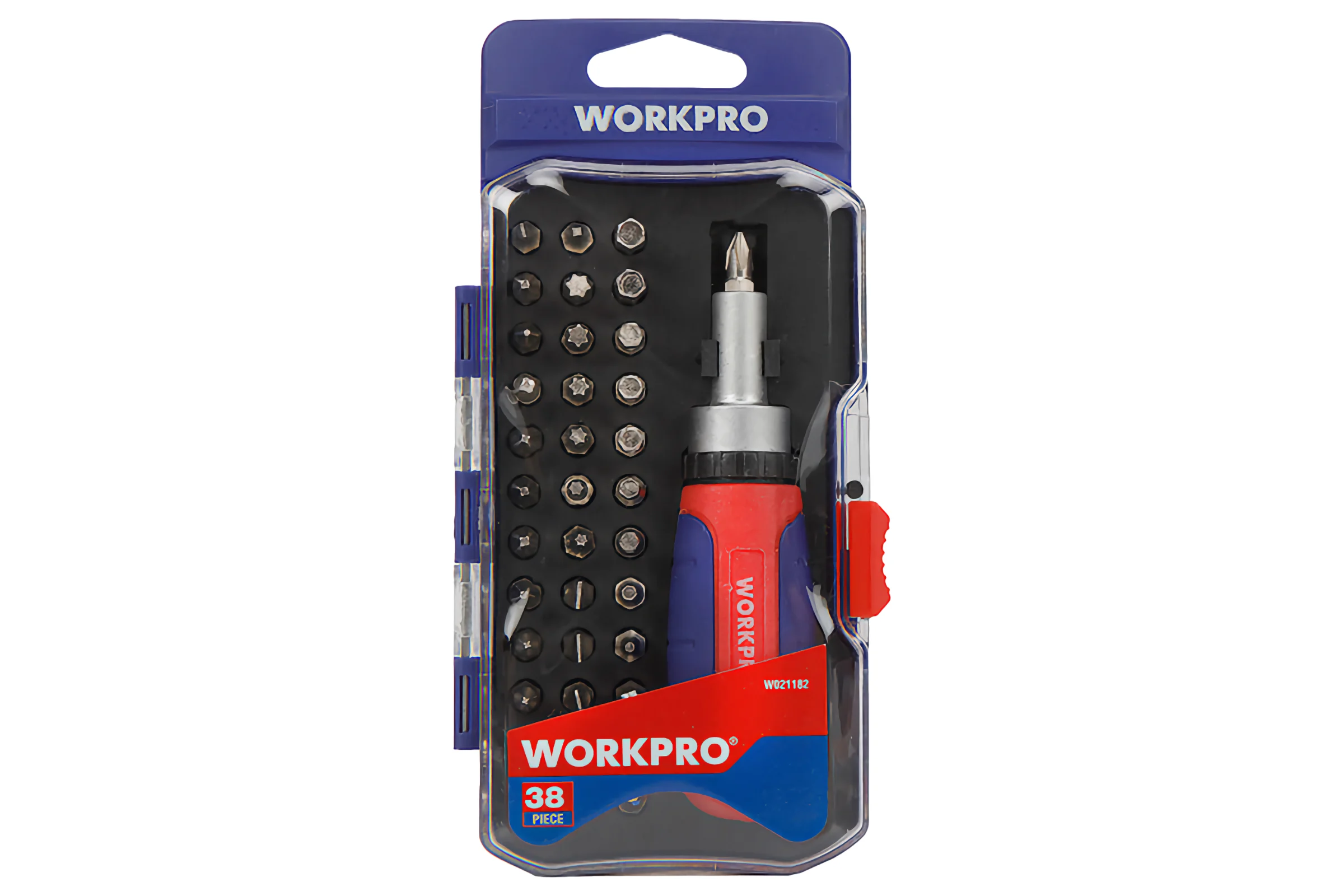 Отвертка трещоточная WORKPRO набор 38 предметов WP200517