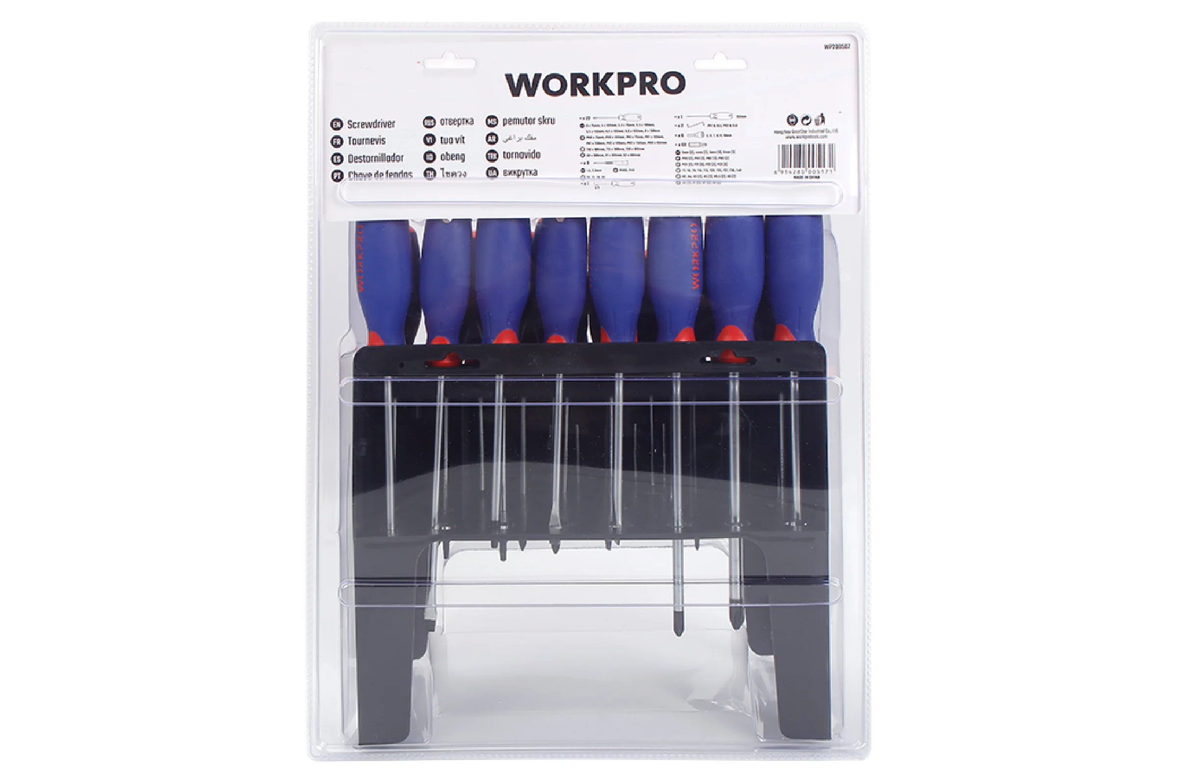 Набор отверток и бит WORKPRO 100 шт. с подставкой PRO WP200507
