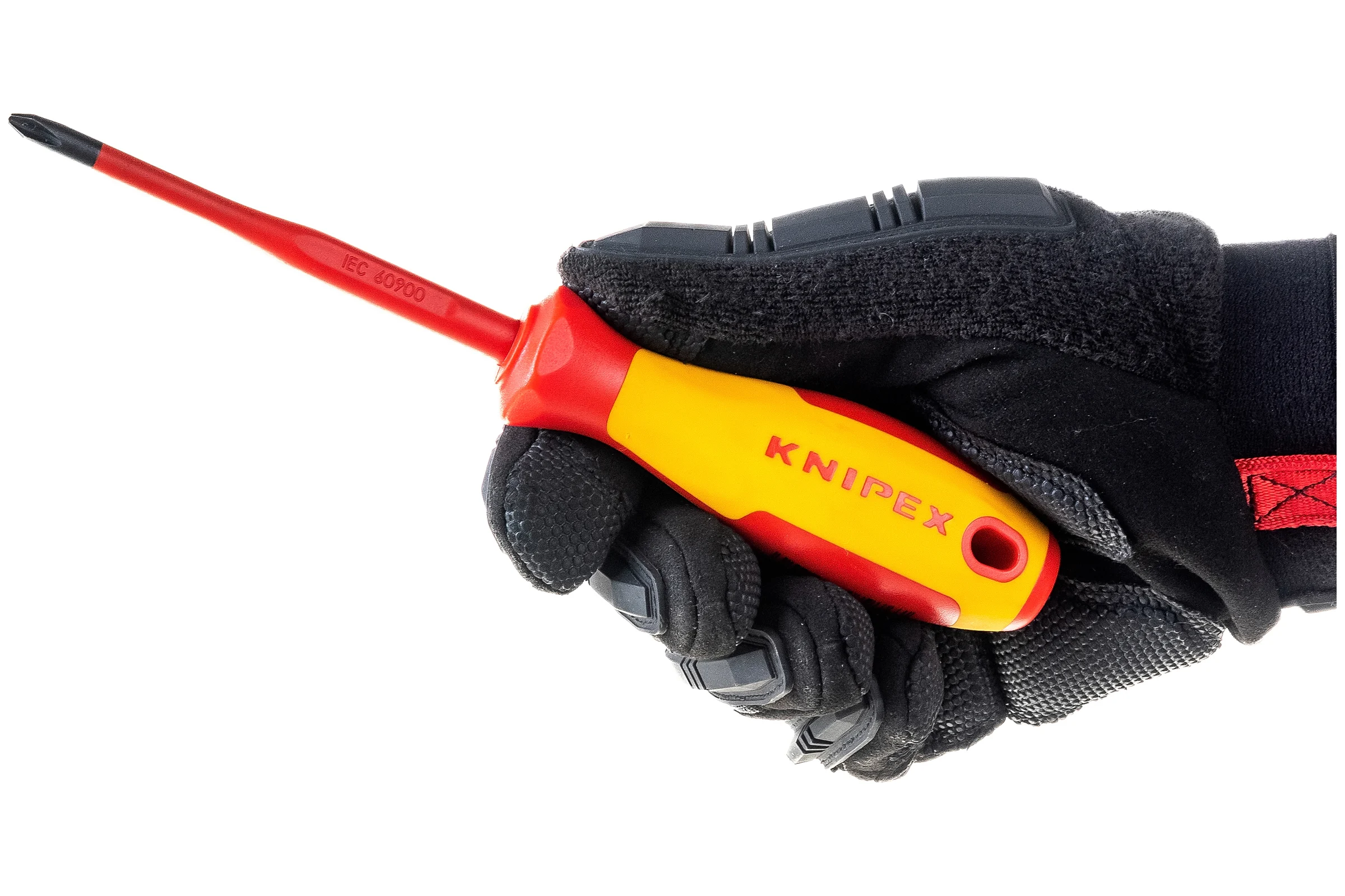 Крестовая отвертка KNIPEX PH2 тонкая, VDE, длина лез 100 мм, L-212 мм KN-982402SL