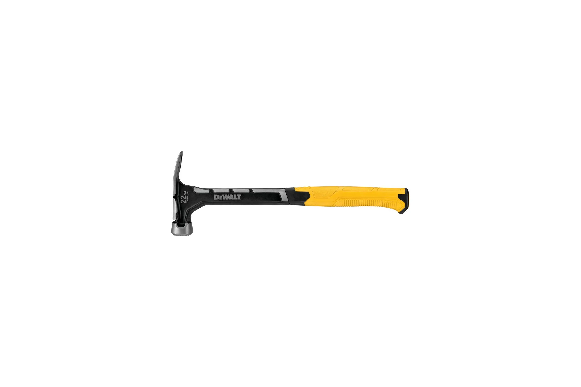 Молоток DEWALT одноэлементный, с прямым гвоздодером, 624 г DWHT0-51064