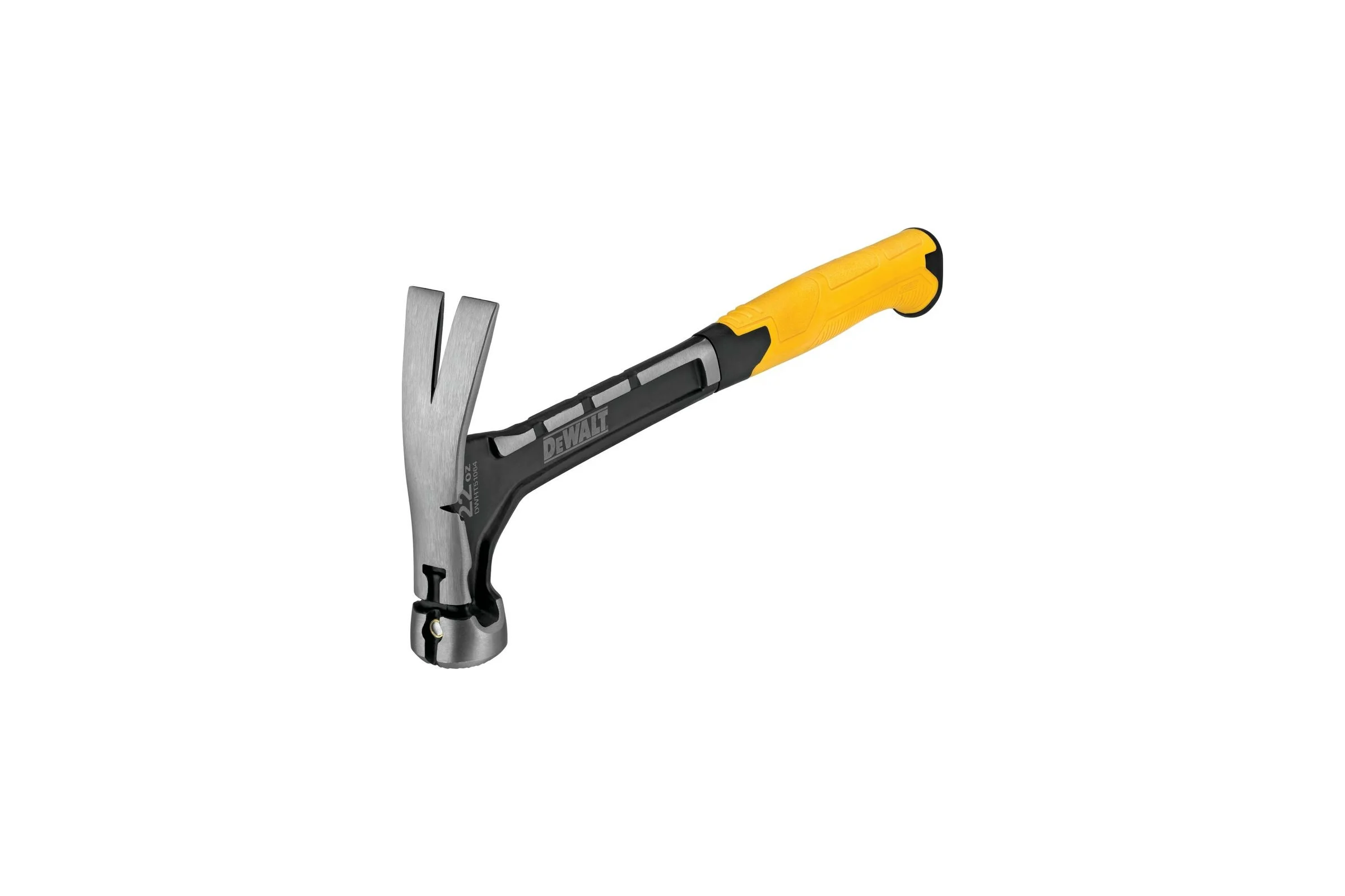 Молоток DEWALT одноэлементный, с прямым гвоздодером, 624 г DWHT0-51064