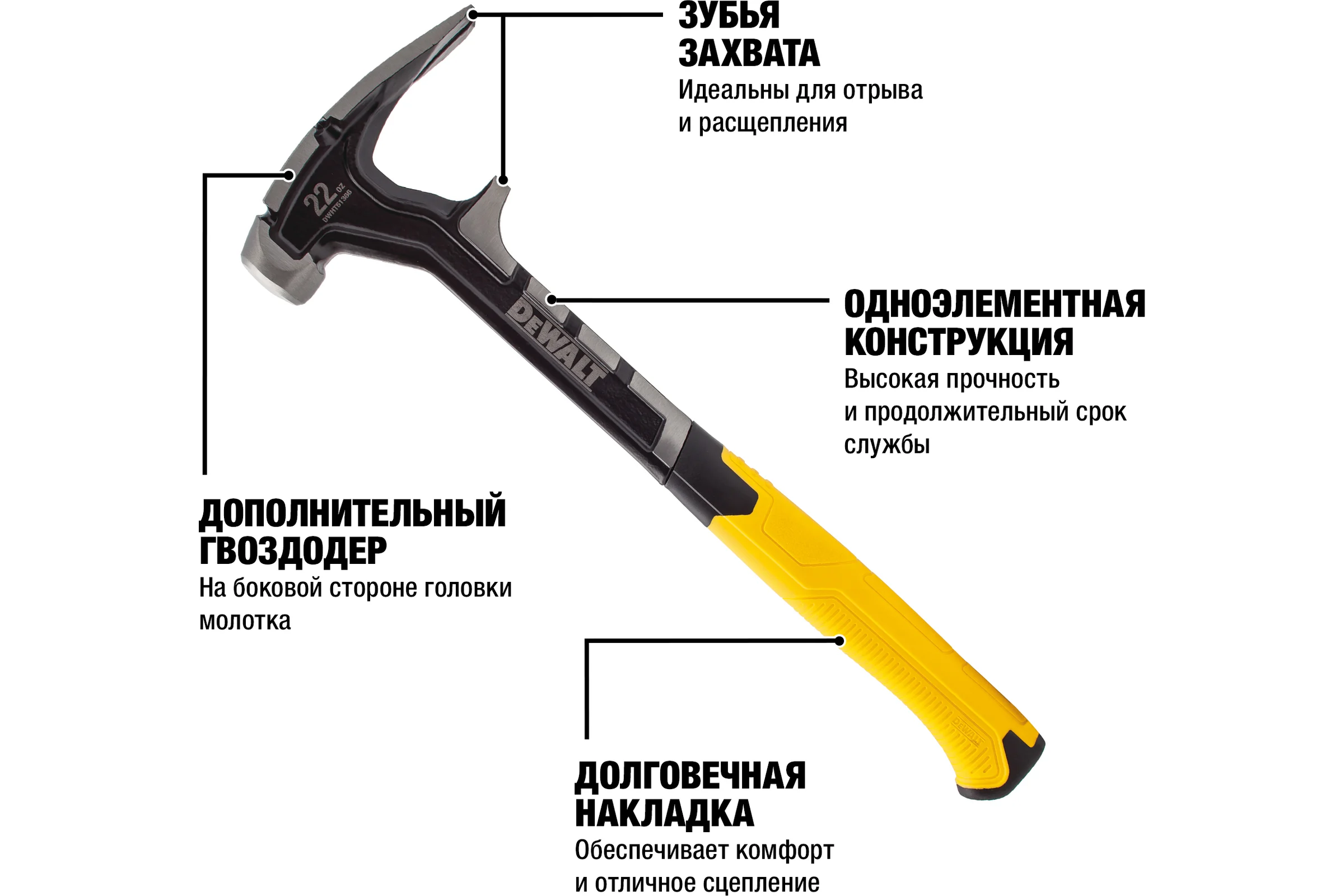 Молоток DEWALT демонтажный DWHT51366-0