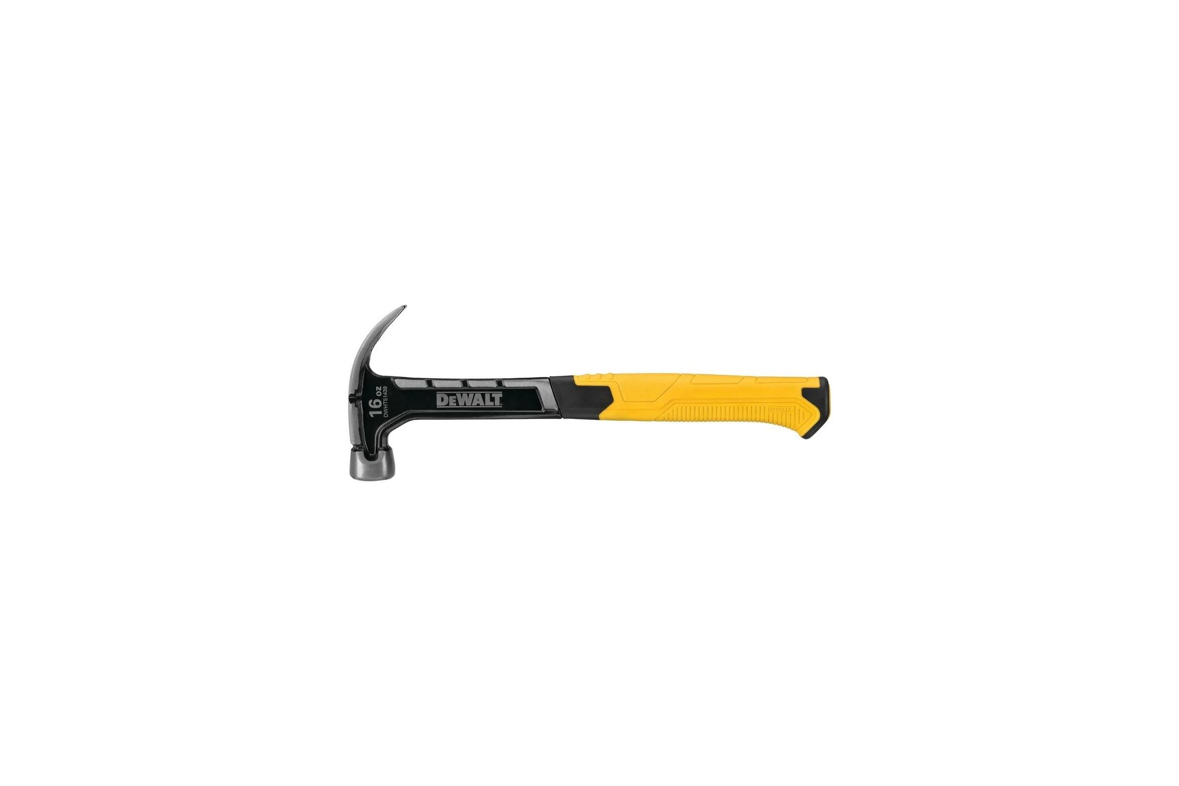 Молоток DEWALT одноэлементный, с изогнутым гвоздодером, 454 г DWHT51439-0
