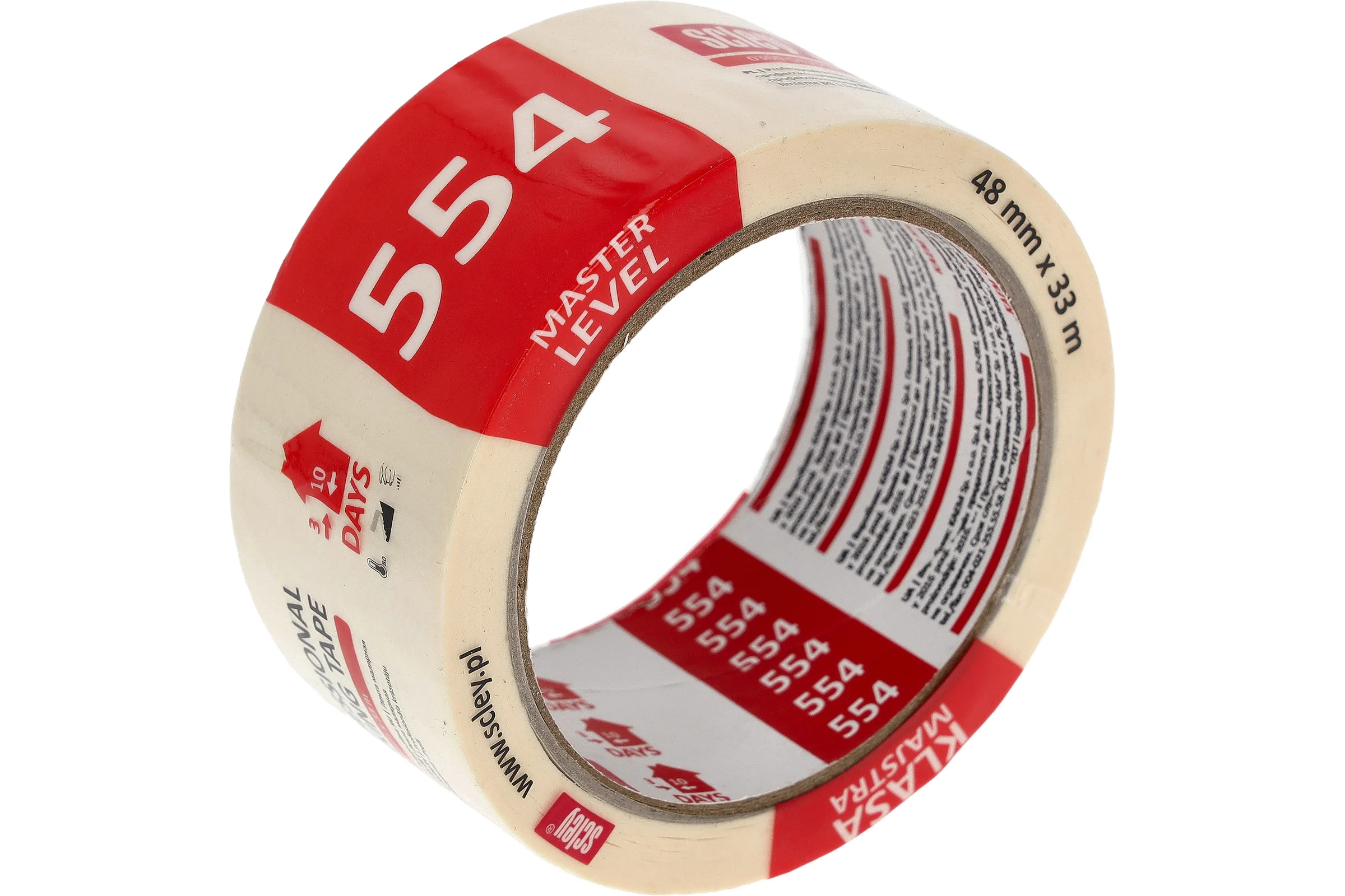 Малярная лента SCLEY серия 554, стойкая к УФ, 48 мм x 33 м 0300-543348
