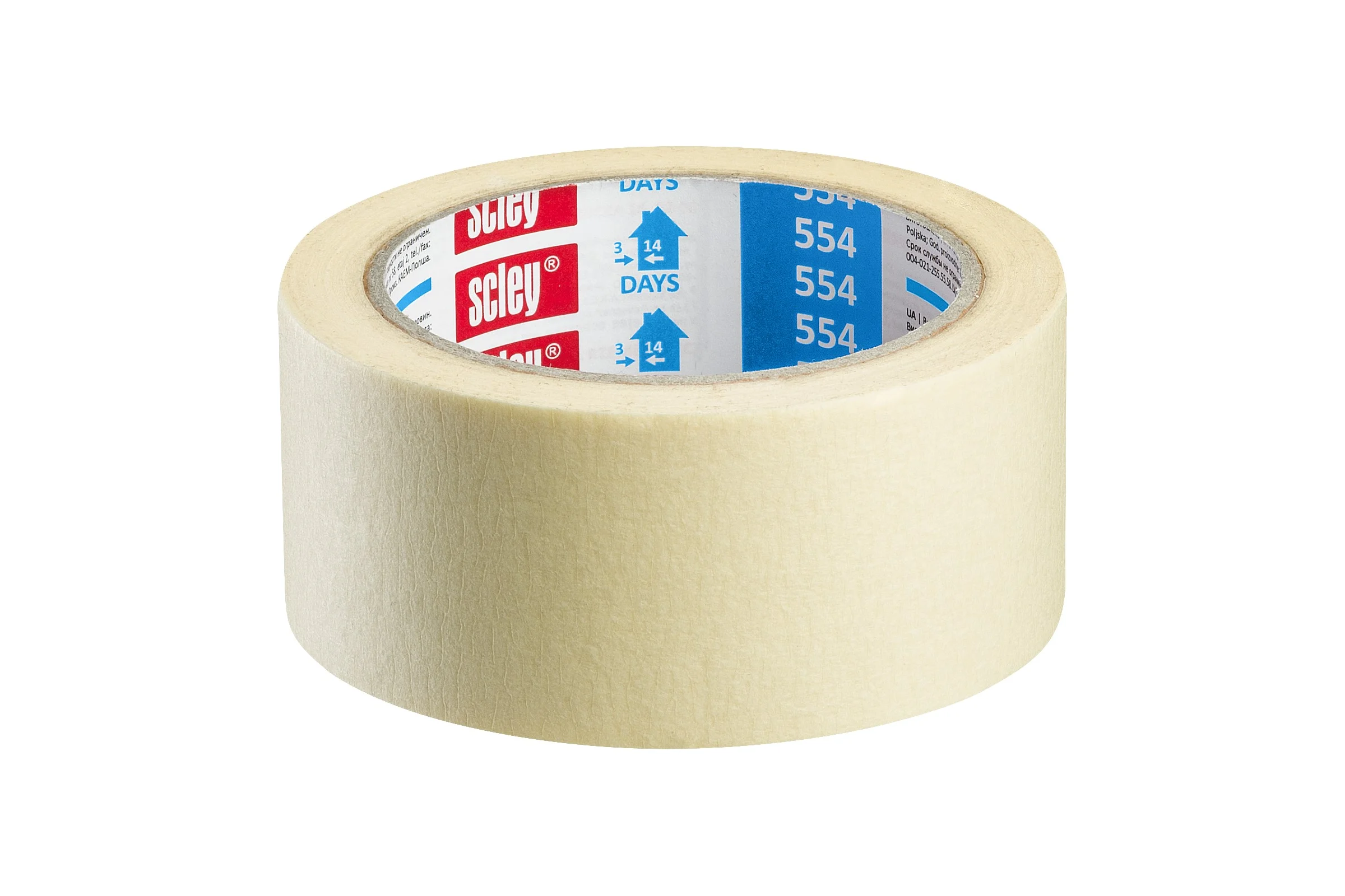 Малярная лента SCLEY серия 554, стойкая к УФ, 48 мм x 33 м 0300-543348