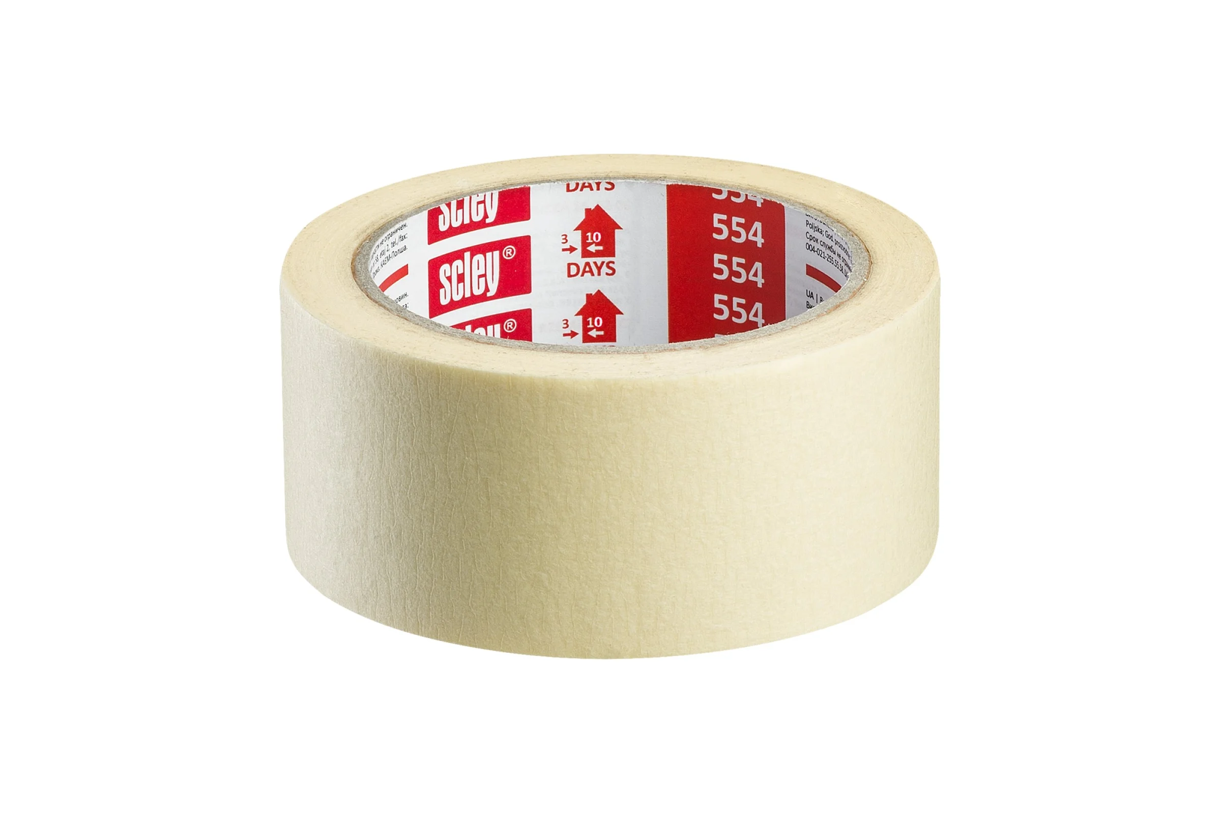 Малярная лента SCLEY серия 554, стойкая к УФ, 48 мм x 33 м 0300-543348
