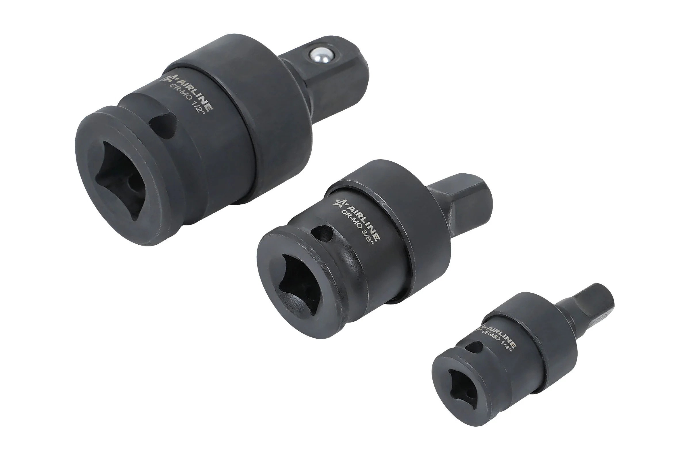 Набор карданов ударных 1/4", 3/8", 1/2", 3 шт, пласт. подвес Airline ATAS416