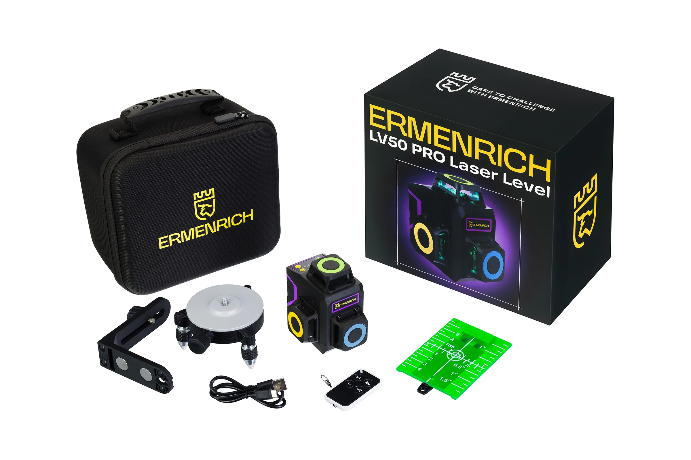 Лазерный уровень Ermenrich (Эрменрих) LV50 PRO, фиолетовый 84086
