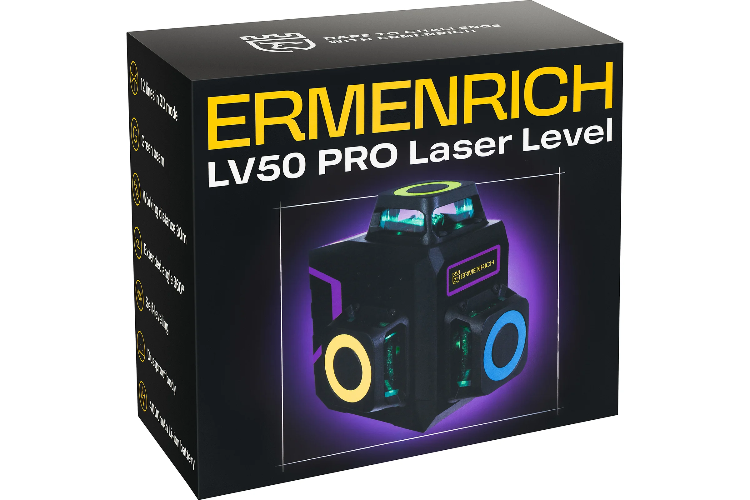 Лазерный уровень Ermenrich (Эрменрих) LV50 PRO, фиолетовый 84086