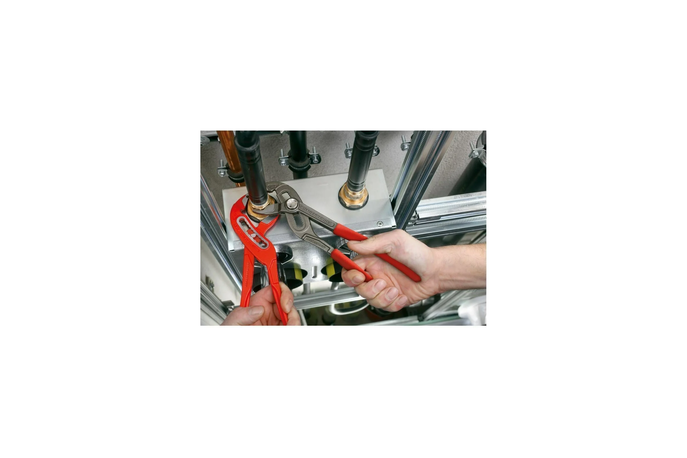 Универсальные клещи ROTHENBERGER ROGRIP F 10" 1K пластиковая ручка 1000002704
