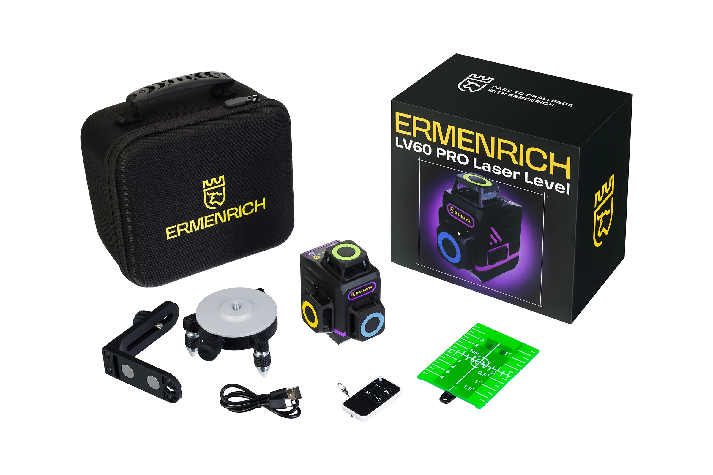 Лазерный уровень Ermenrich (Эрменрих) LV60 PRO, фиолетовый 84088