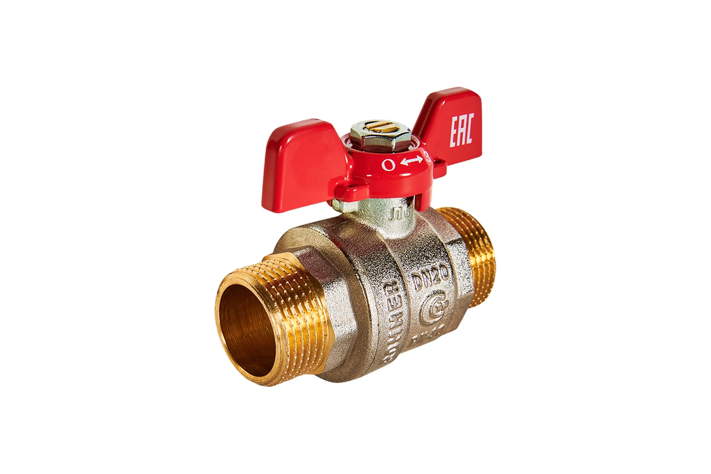Кран шаровой ROMMER, НР/НР, ручка бабочка 3/4 RBV-0007-2410220 RG00938RJNBOH8