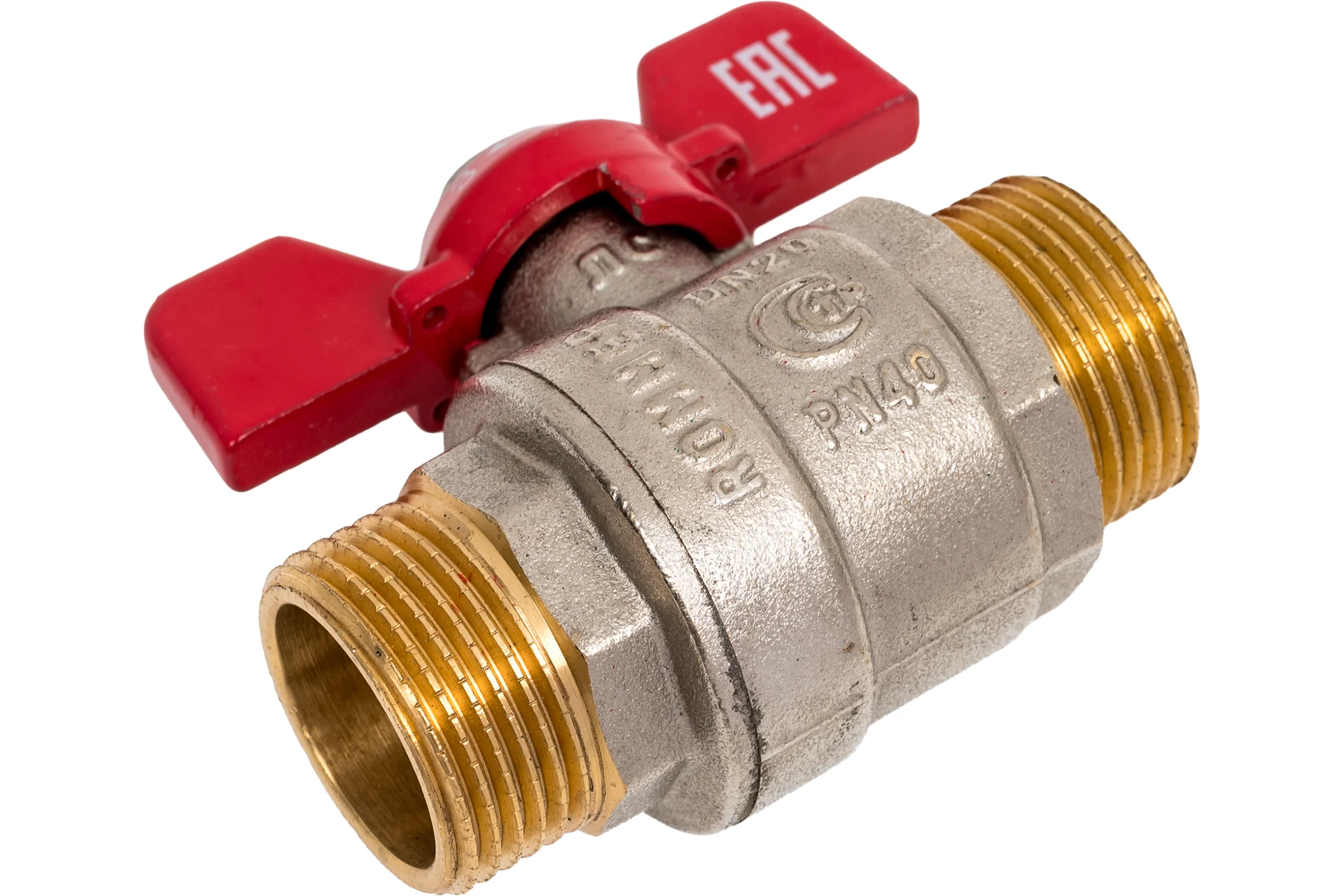 Кран шаровой ROMMER, НР/НР, ручка бабочка 3/4 RBV-0007-2410220 RG00938RJNBOH8