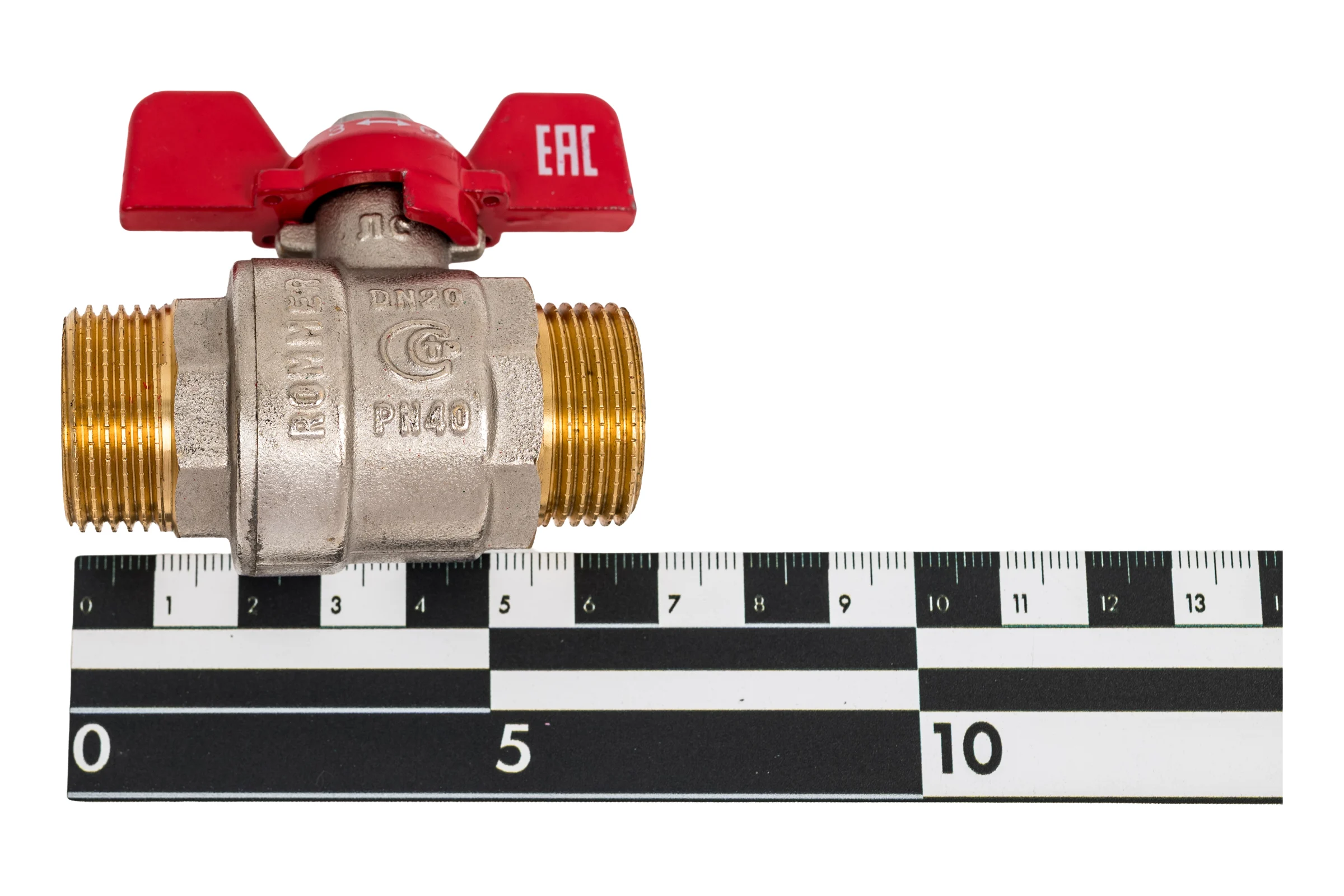 Кран шаровой ROMMER, НР/НР, ручка бабочка 3/4 RBV-0007-2410220 RG00938RJNBOH8