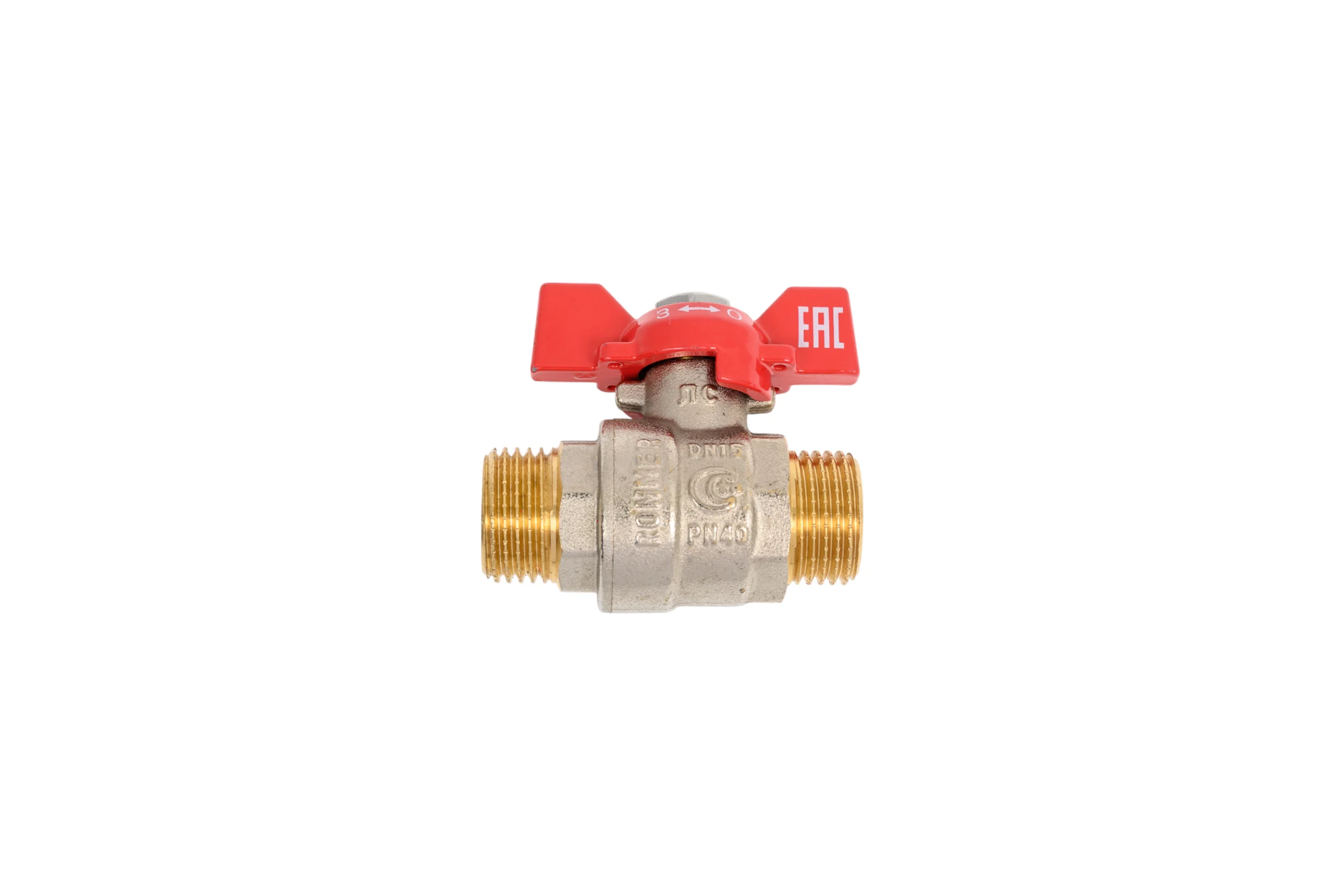 Кран шаровой ROMMER, НР/НР, ручка бабочка 1/2 RBV-0007-2410215 RG00938RJNBHP7