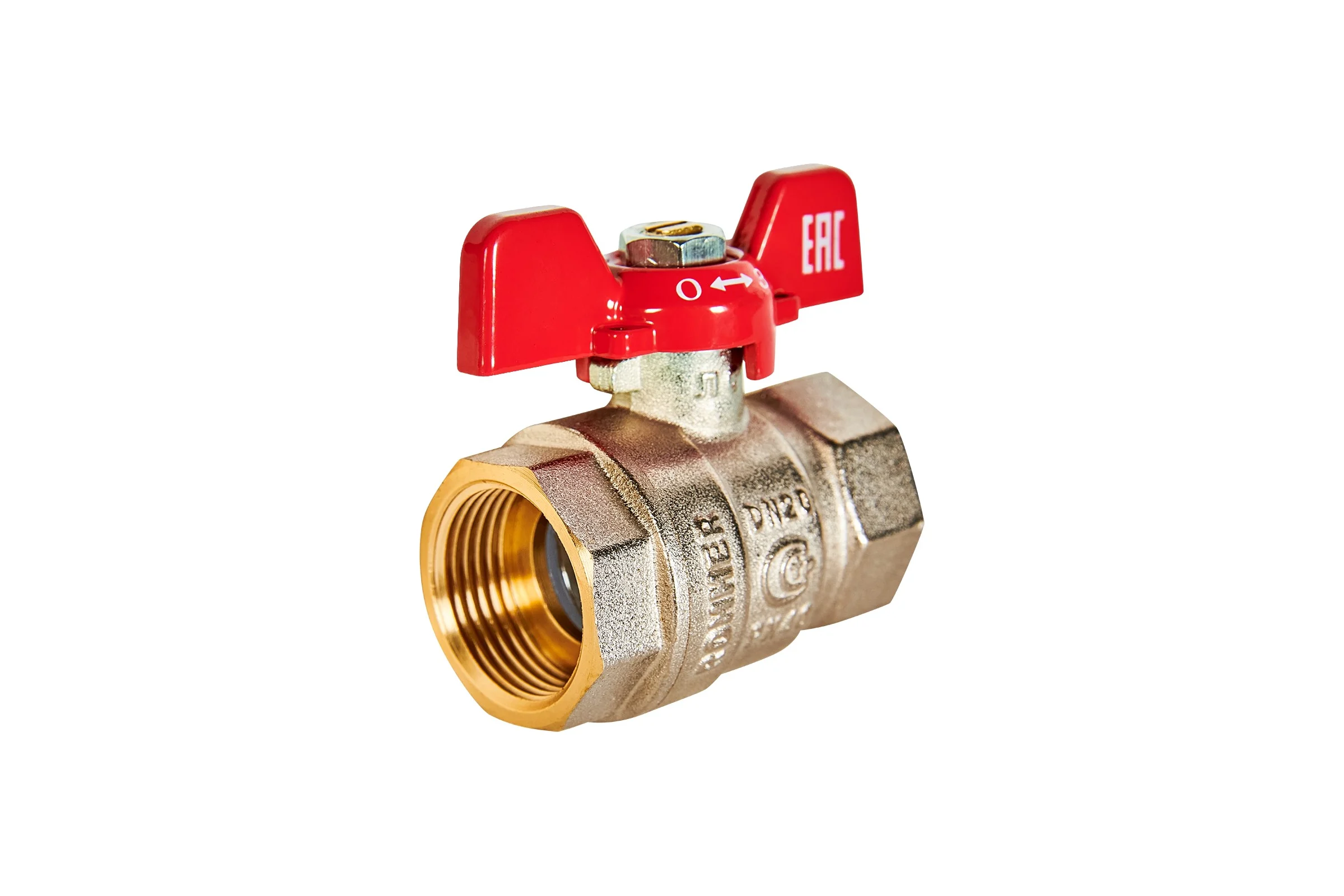 Кран шаровой ROMMER, ВР/ВР, ручка бабочка 3/4 RBV-0003-2110220 RG00938RJN9FON