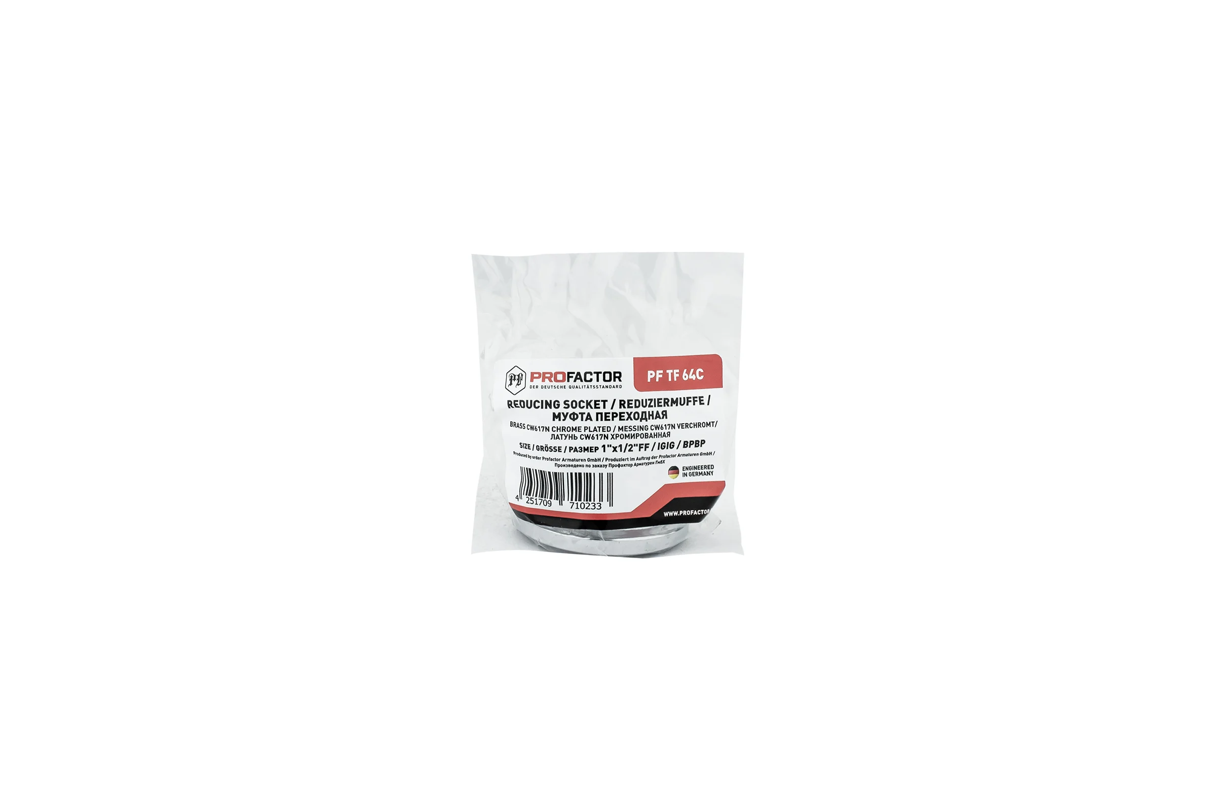 Муфта переходная PROFACTOR CHROME 1 х 1/2 PF TF 64C
